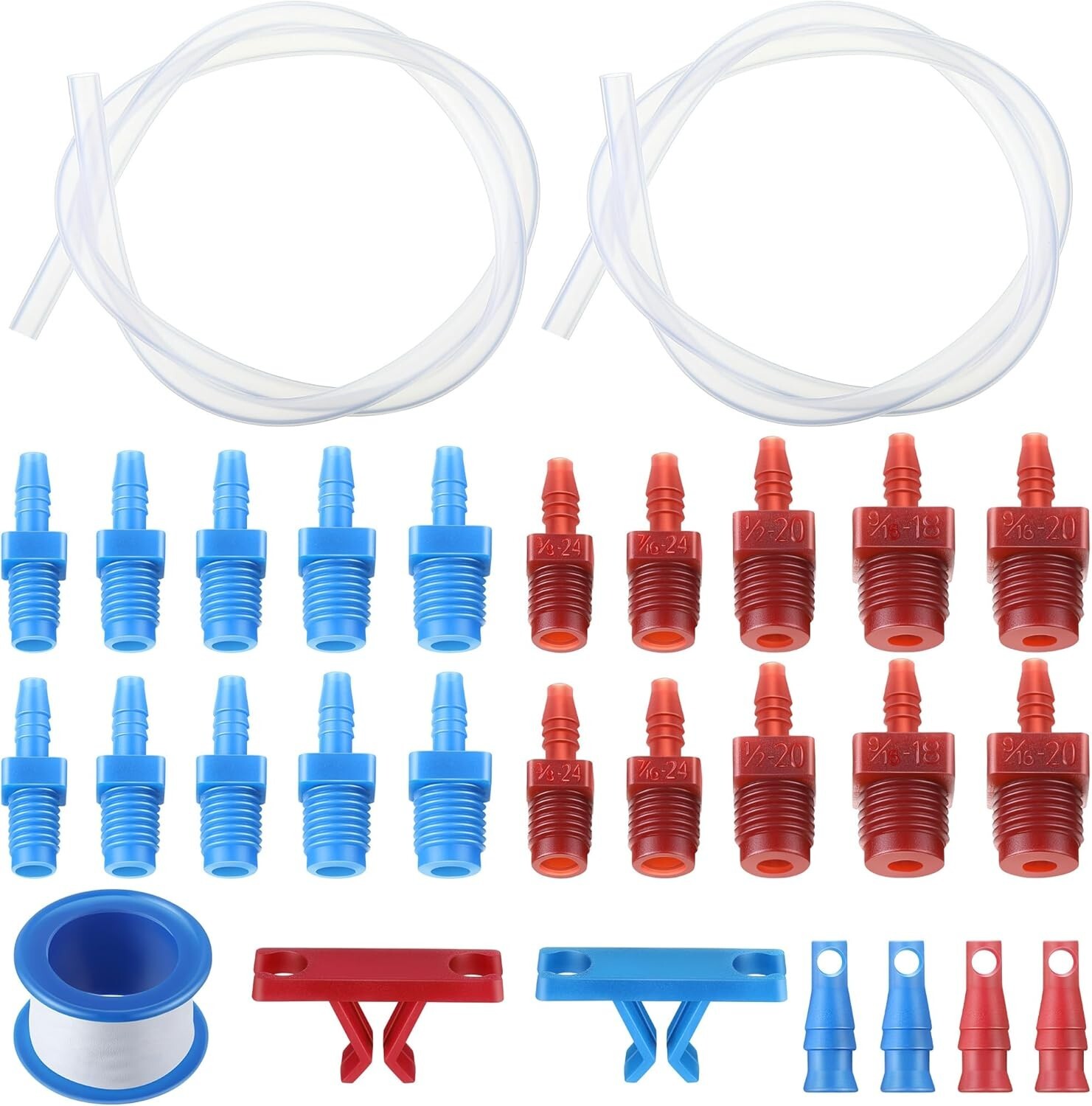 Universal Brake Bleeder Kit with 22-Inch Hose & SAE/Metric Fittings for Easy Use