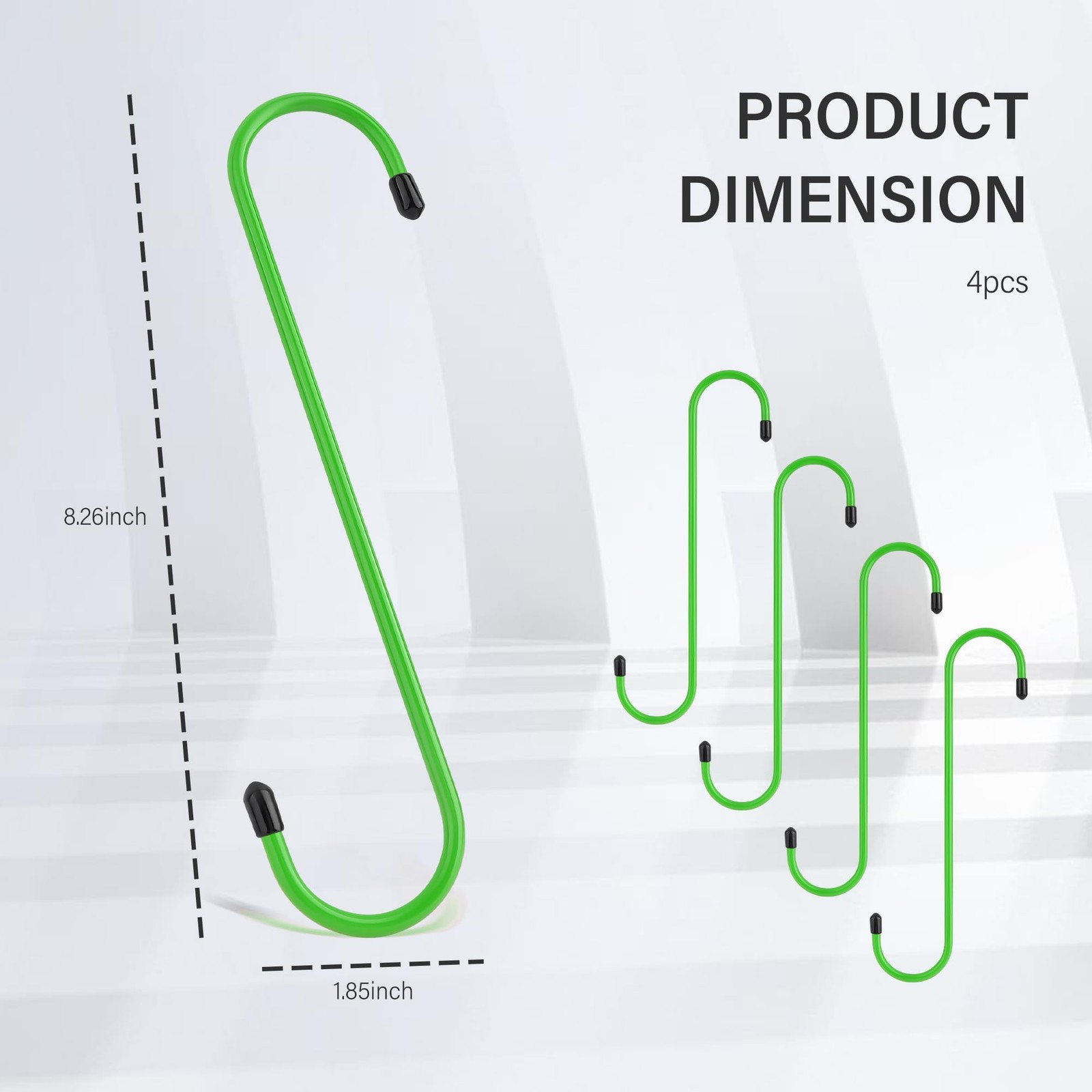 Brake Caliper Hanger Hooks 4pcs Green Rubber Caps HeavyDuty For Auto Repair Too