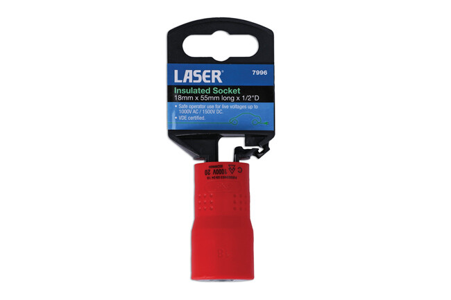 Laser 7992 Insulated Socket 18mm X 55mm long x 1/2″D