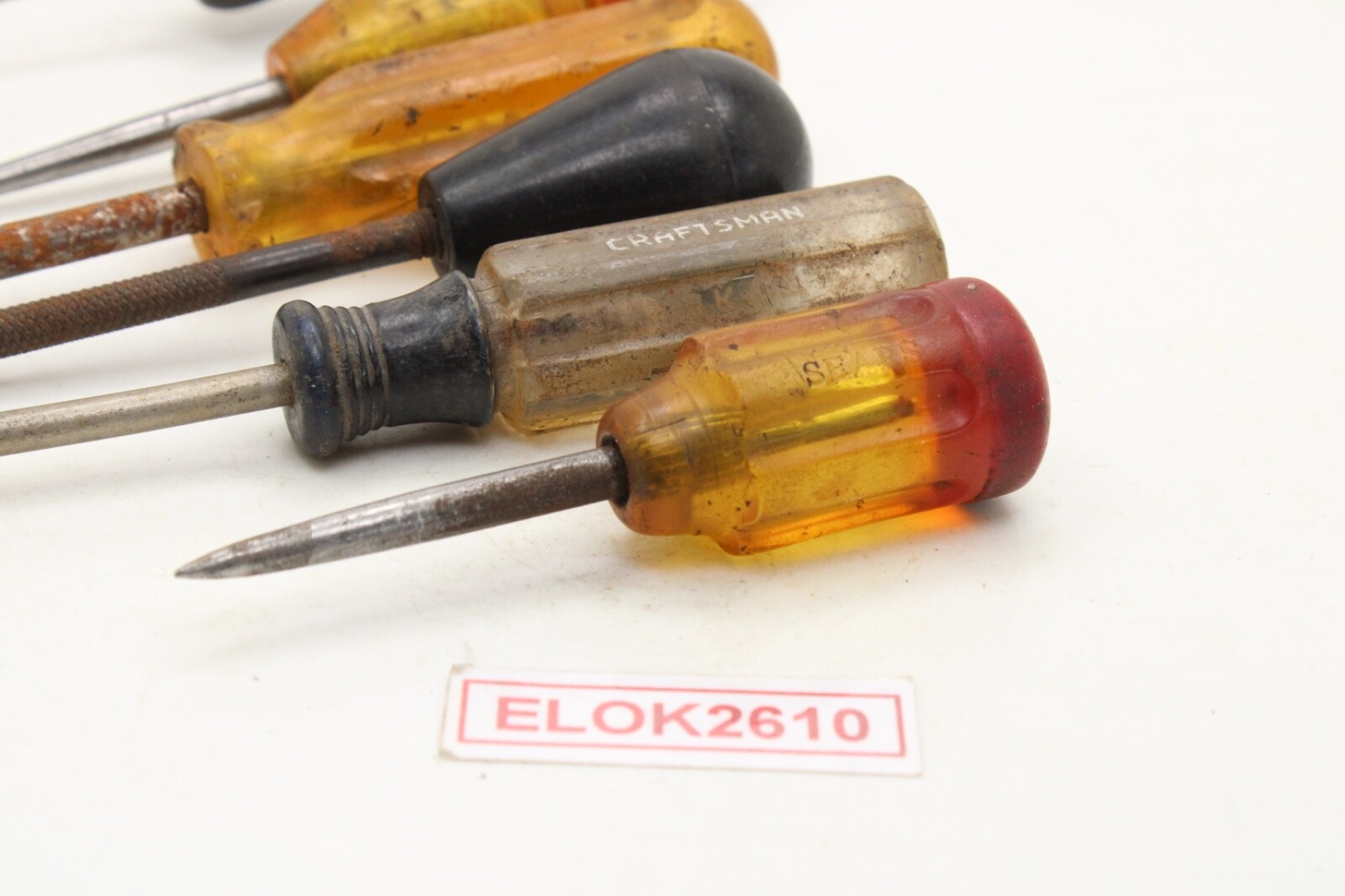 Lot of 6 Assorted Awls, Points and Scratch Tools Mixed Craftsman Ekco