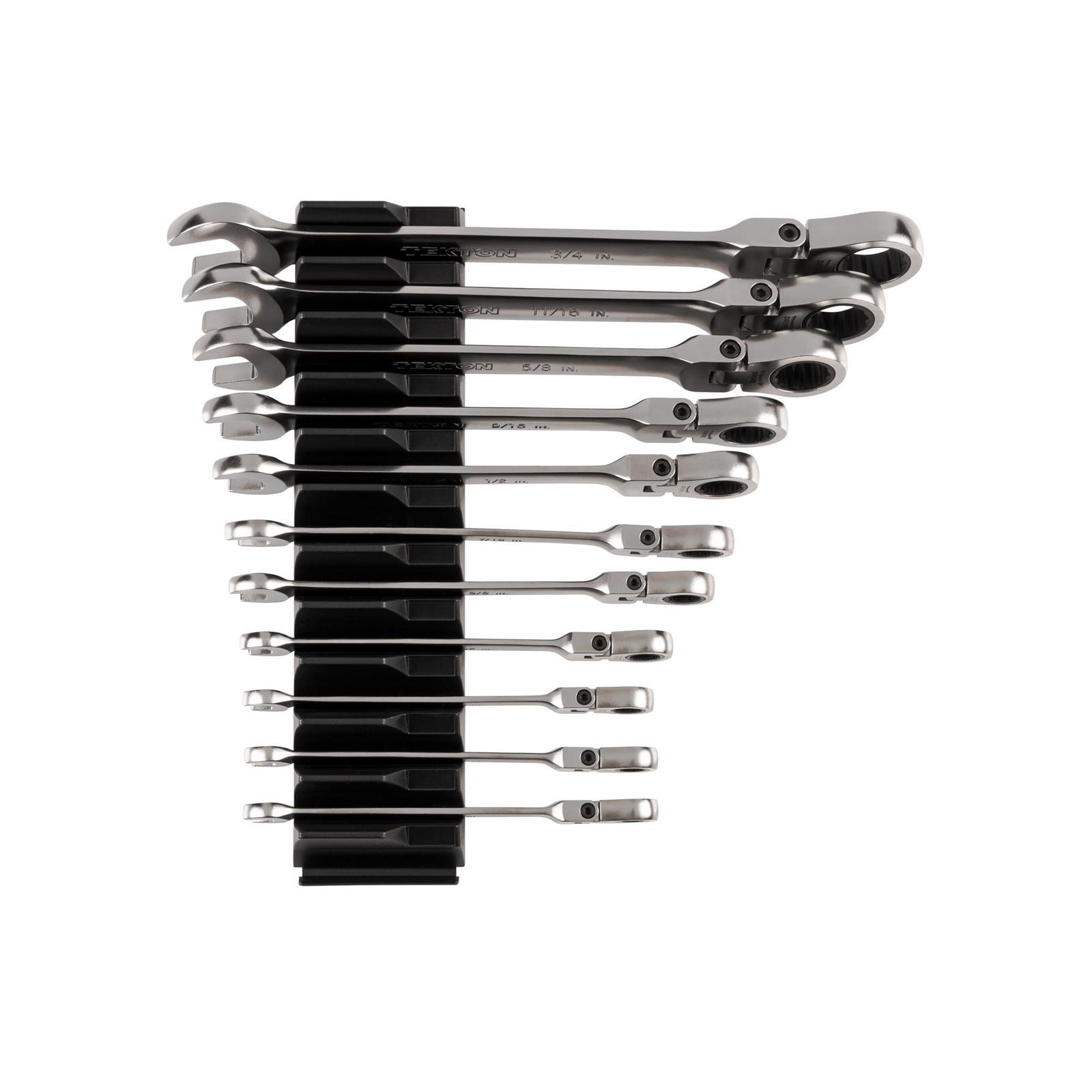 Tekton WRC95300 Flex Head 12-Point Ratcheting Combination Set