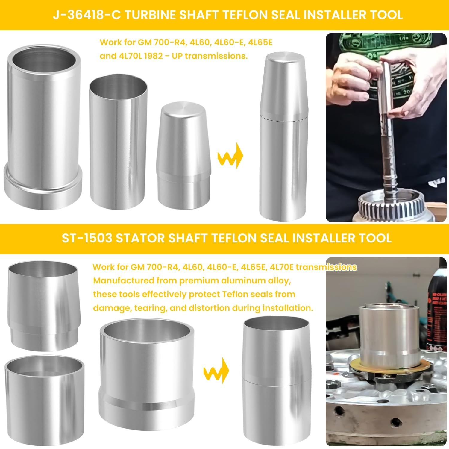 Universal Clutch Drum Spring Compressor & Teflon Seal Installer Kit for GM Trans