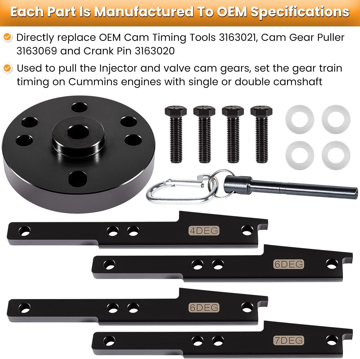 Durable Heavy Duty Cam Timing Tool Kit for Cummins ISX QSX X15 Engines 2007-2017