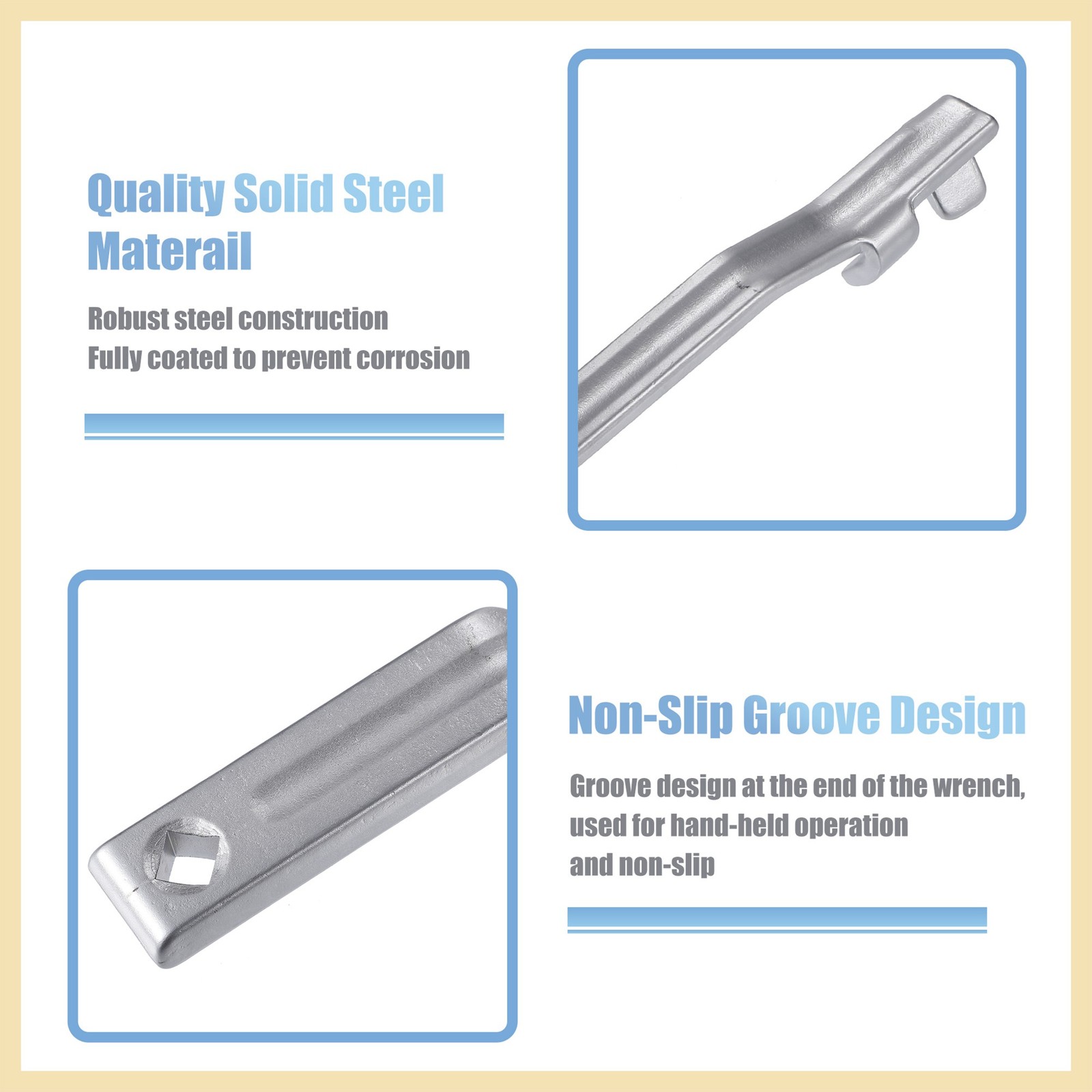 Wrench Extender Tool Bar for Open End Wrench Extender with 1/2 Square Hole