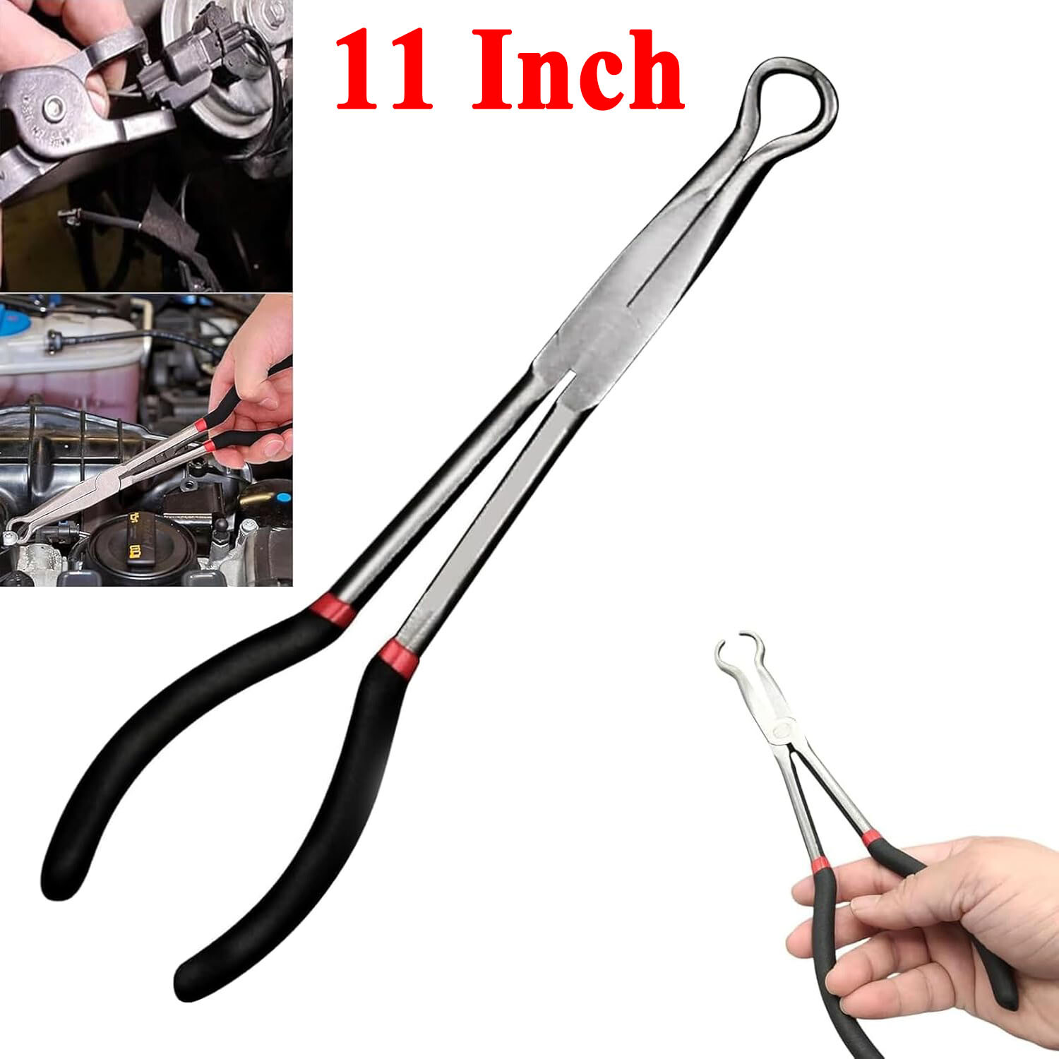 11″ Electrical Disconnect Long Spark Plug Removal Pliers For Car Connector US
