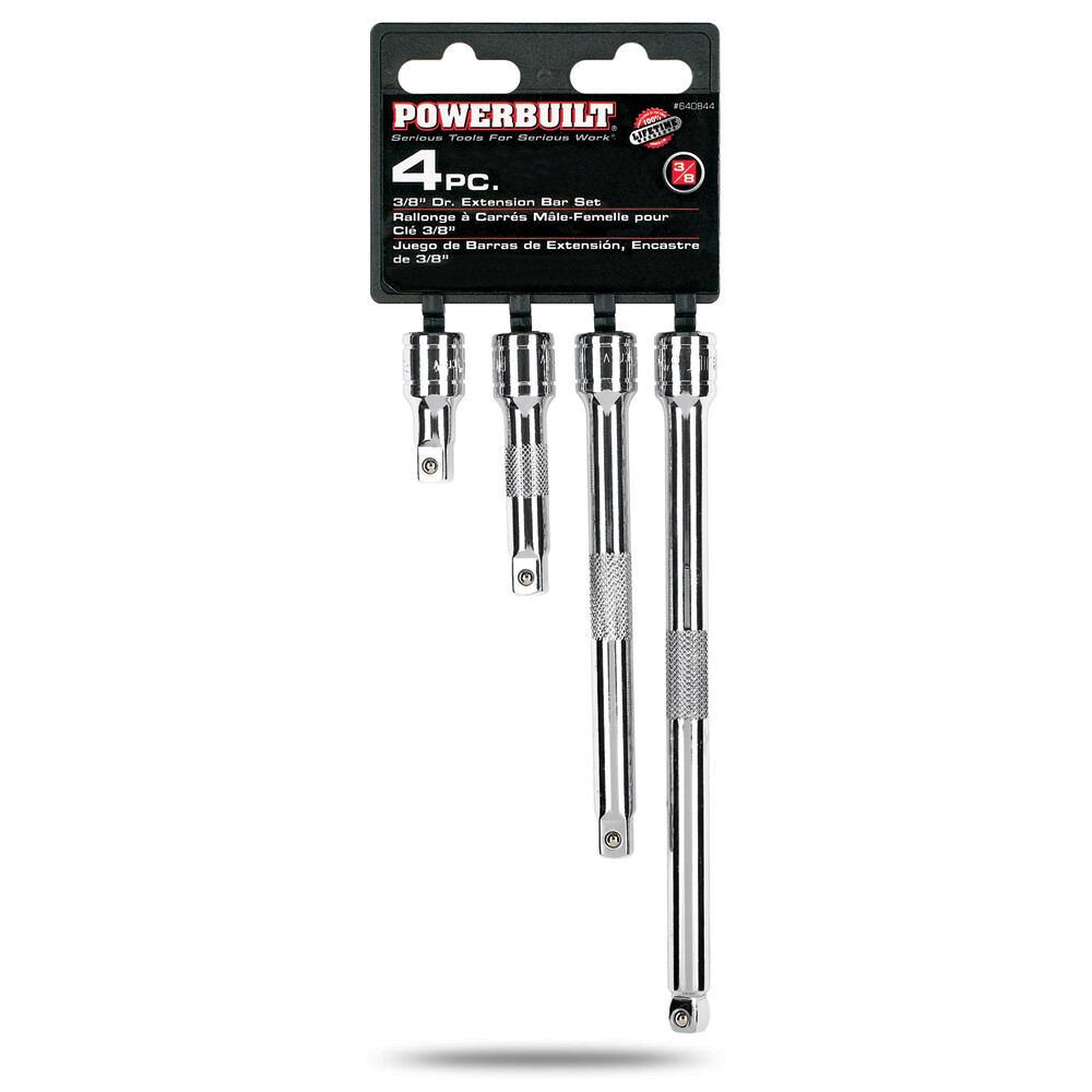 Powerbuilt 4 Piece 3/8 Inch Drive Socket Extension Bar Set – 640844