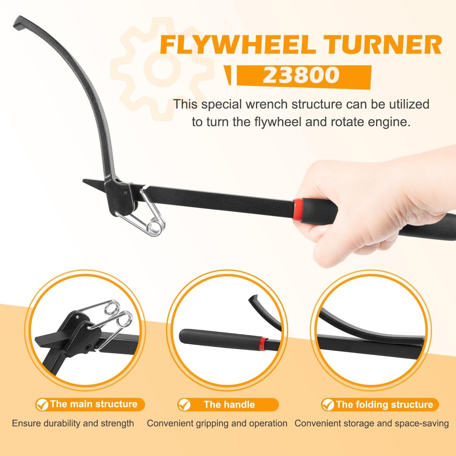 Flywheel Turner Wrench Turning Tool for Turning Holding Flex Plates &Flywheels