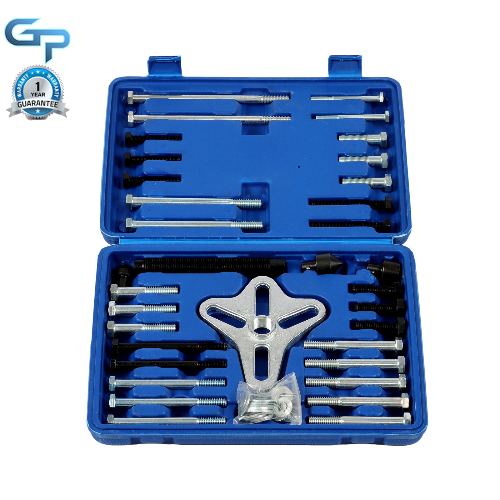 Harmonic Balancer Puller Tool 46pc Flywheel Crankshaft Pulley Steering Wheel