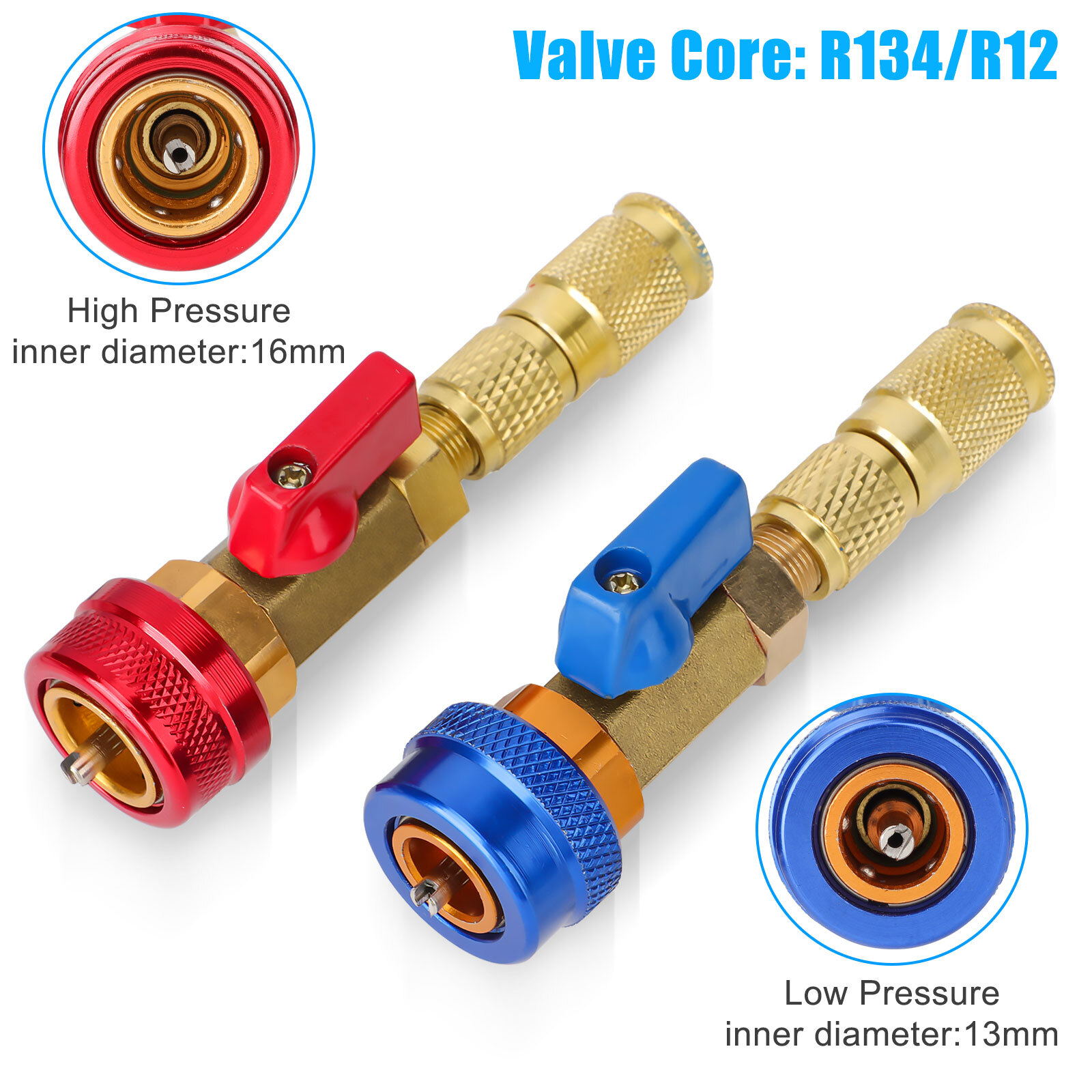 Valve Core Quick Remover Installer R134A High Low Pressure Tool Air Conditioning