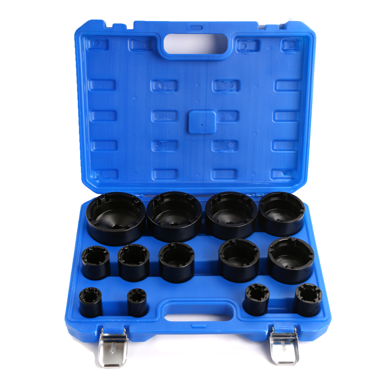 13pc Grooved Locknut Socket Set 1/2″ dr. Internal Teeth 18 – 80mm 60mm Long Deep