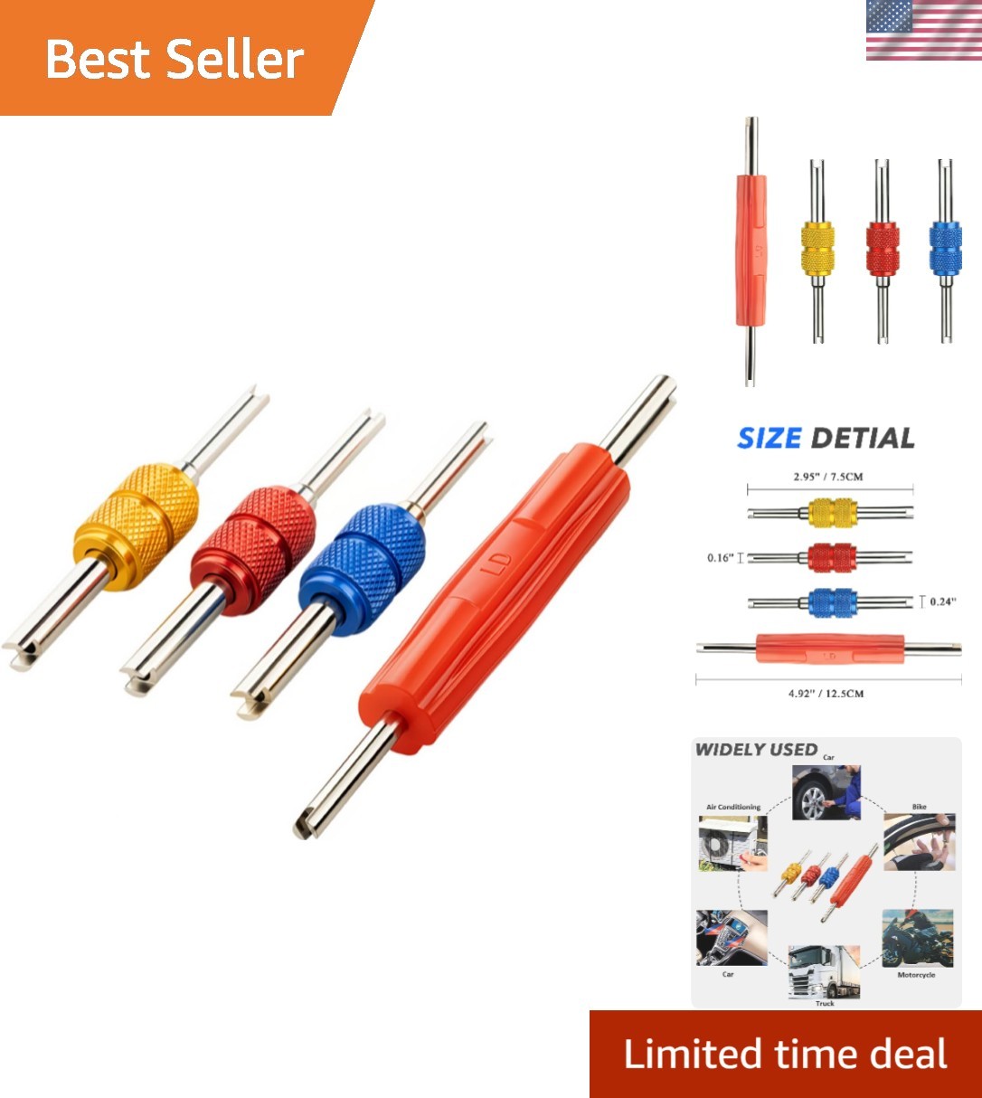 Dual Head A/C Valve Core Remover Tool for Efficient Automotive Maintenance