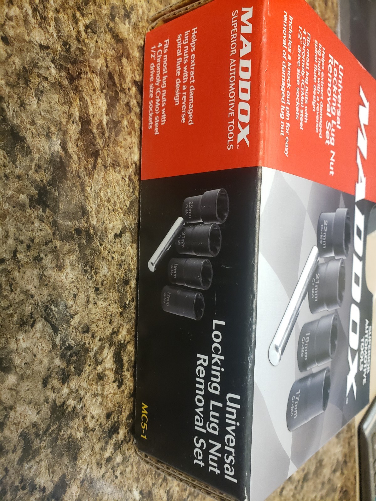 Maddox Universal Locking Lug Nut Removal Set MC5-1 #58535 New!