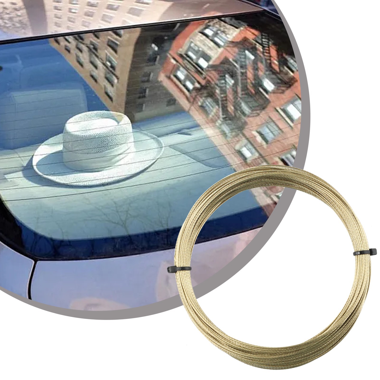 1pcs Windshield Cutting Braiding 0.8mm Auto Cut Out For Glass Cutting Gold Roll