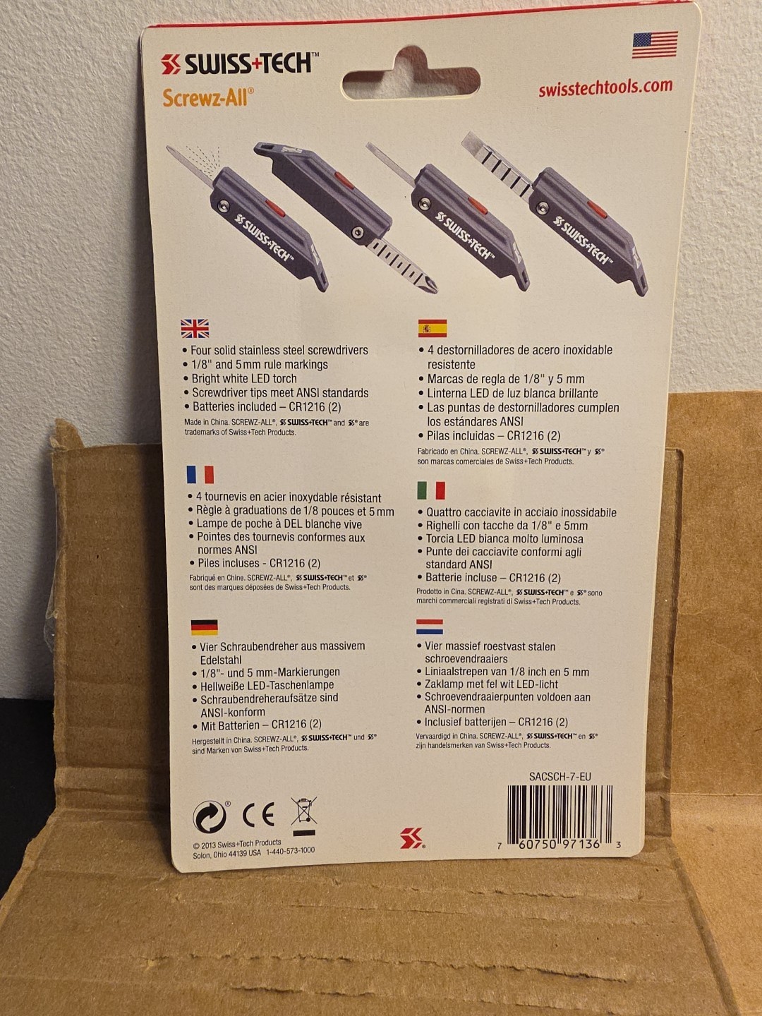 Swiss+Tech Screwz-All 7 In 1 Multi Tool (Flash Light Cannot Be Tested)