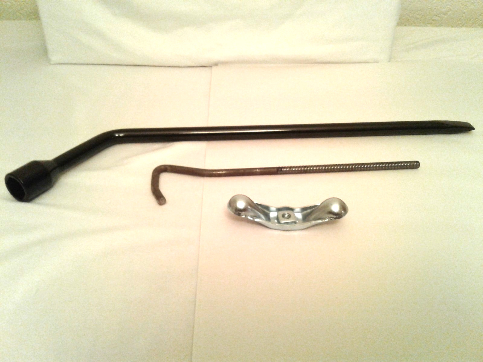 Jack Handle/ Lug Wrench, Spare Tire/Battery Rod & Spare Tire Hold-Down Nut “NEW”