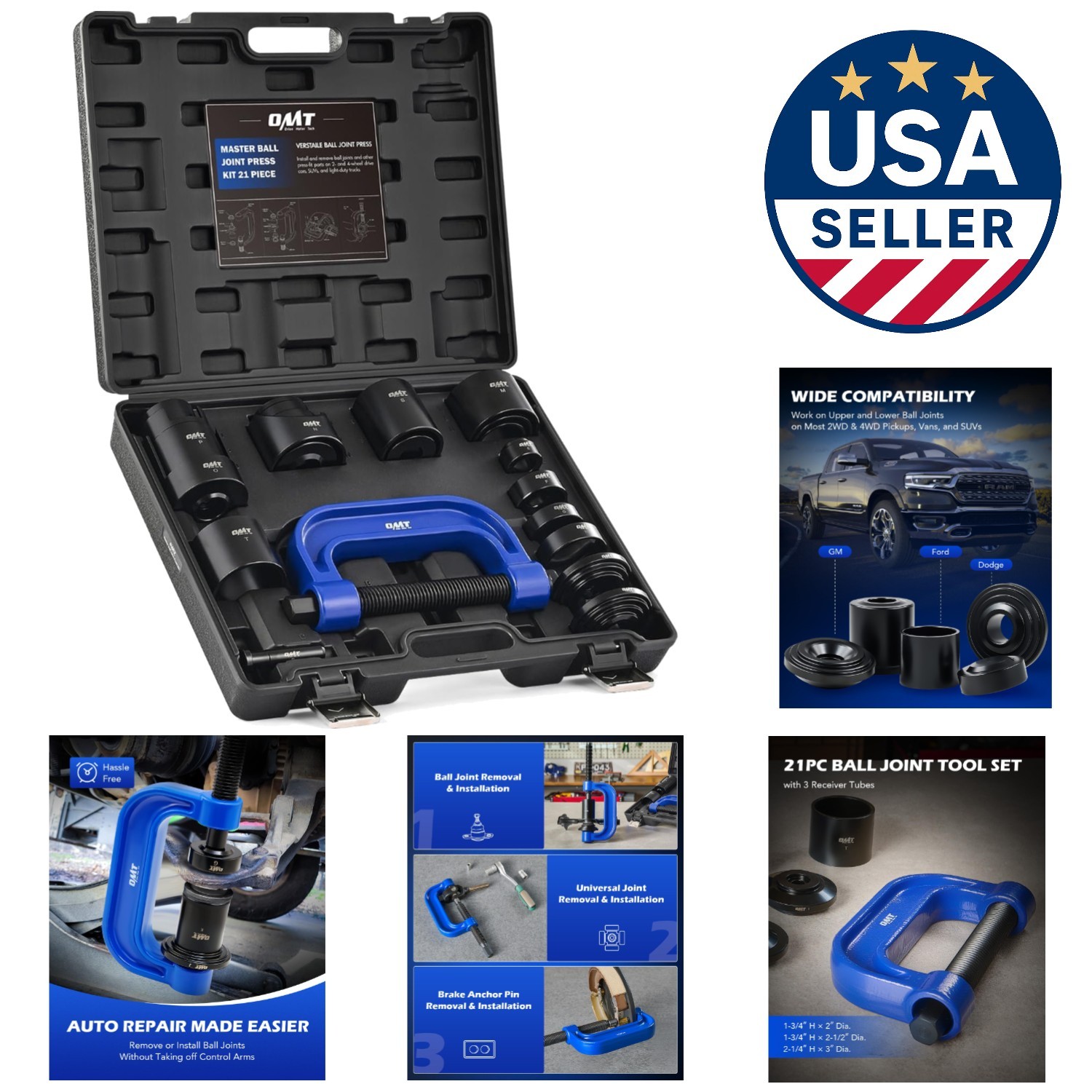 Robust 21-Piece Ball Joint Tool Set with Storage Case – For Mechanics & DIY