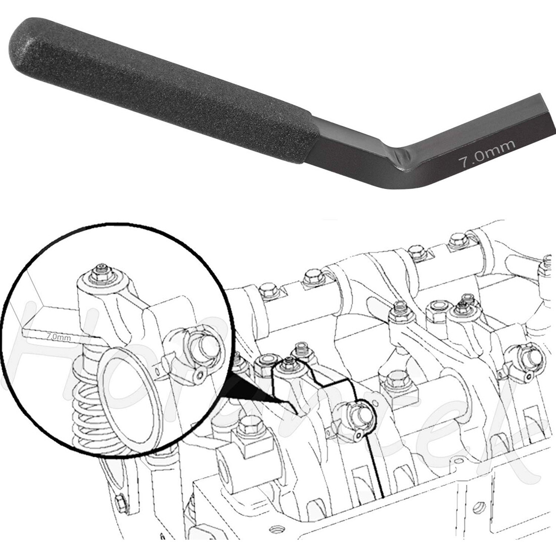 For Cummins ISX Engine Brake Adjustment Tool Jake Brake Feeler Gauge 3163530 7MM