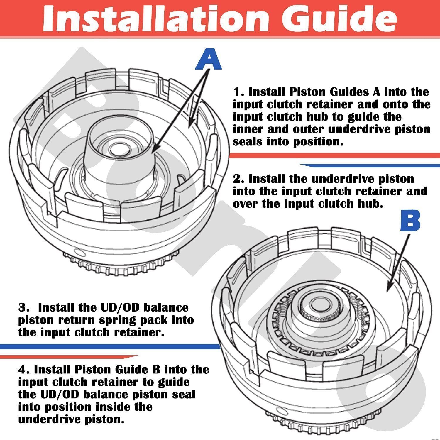68RFE Transmission Underdrive Piston & Retainer Install Tool For Dodge T-3250-KM
