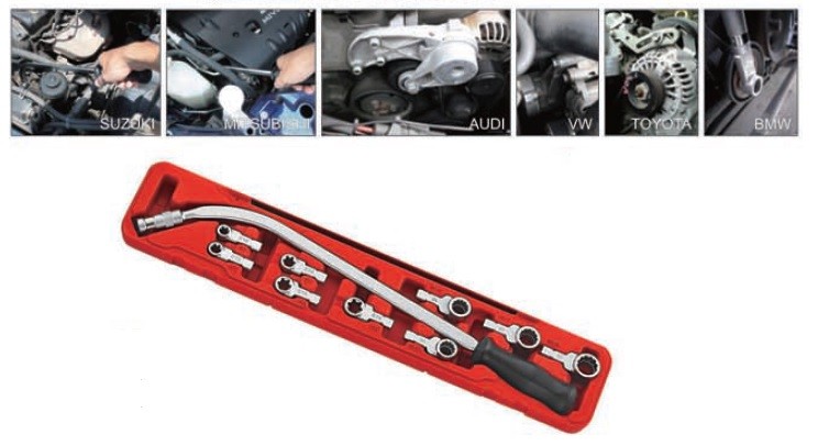 JTC REPLACEABLE BELT TENSIONER WRENCH SET, JTC TOOLS # 4515