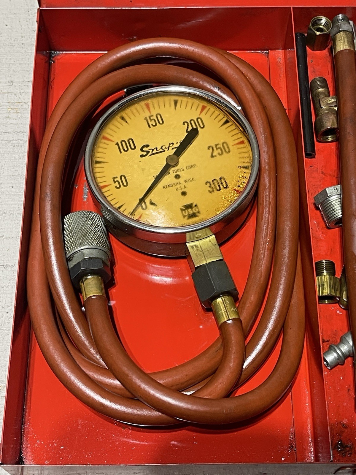 Snap-On Compression Testers Gauges w/ Fittings Oil, Hydraulic, Transmission