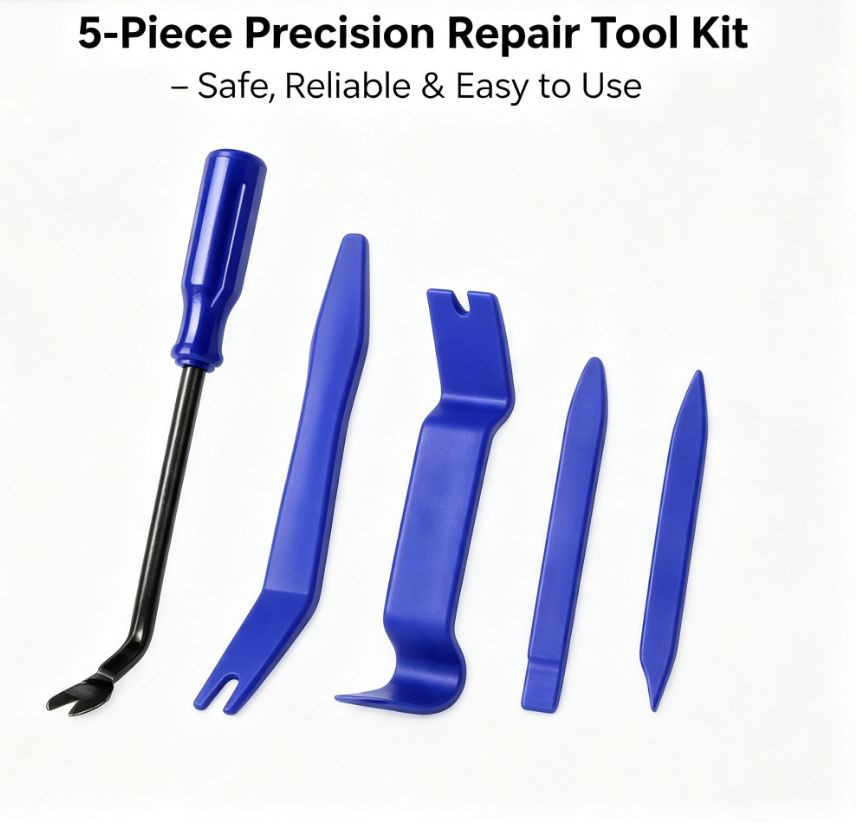 5-pack Auto Trim Removal Tool Kit, Pry Bar Set for Door Panel & Interior Clips