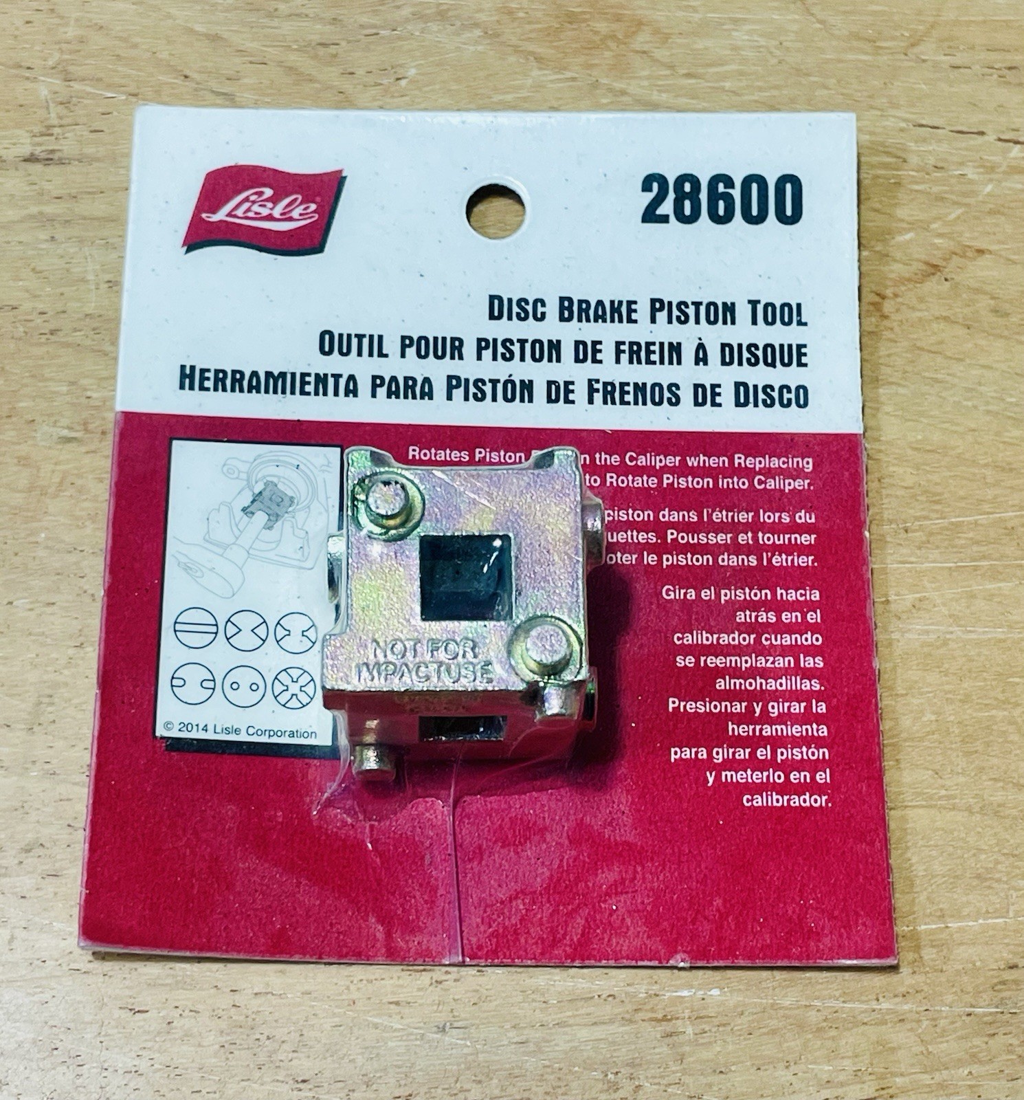 Disc Brake Piston Tool Lisle 28600 New In Package