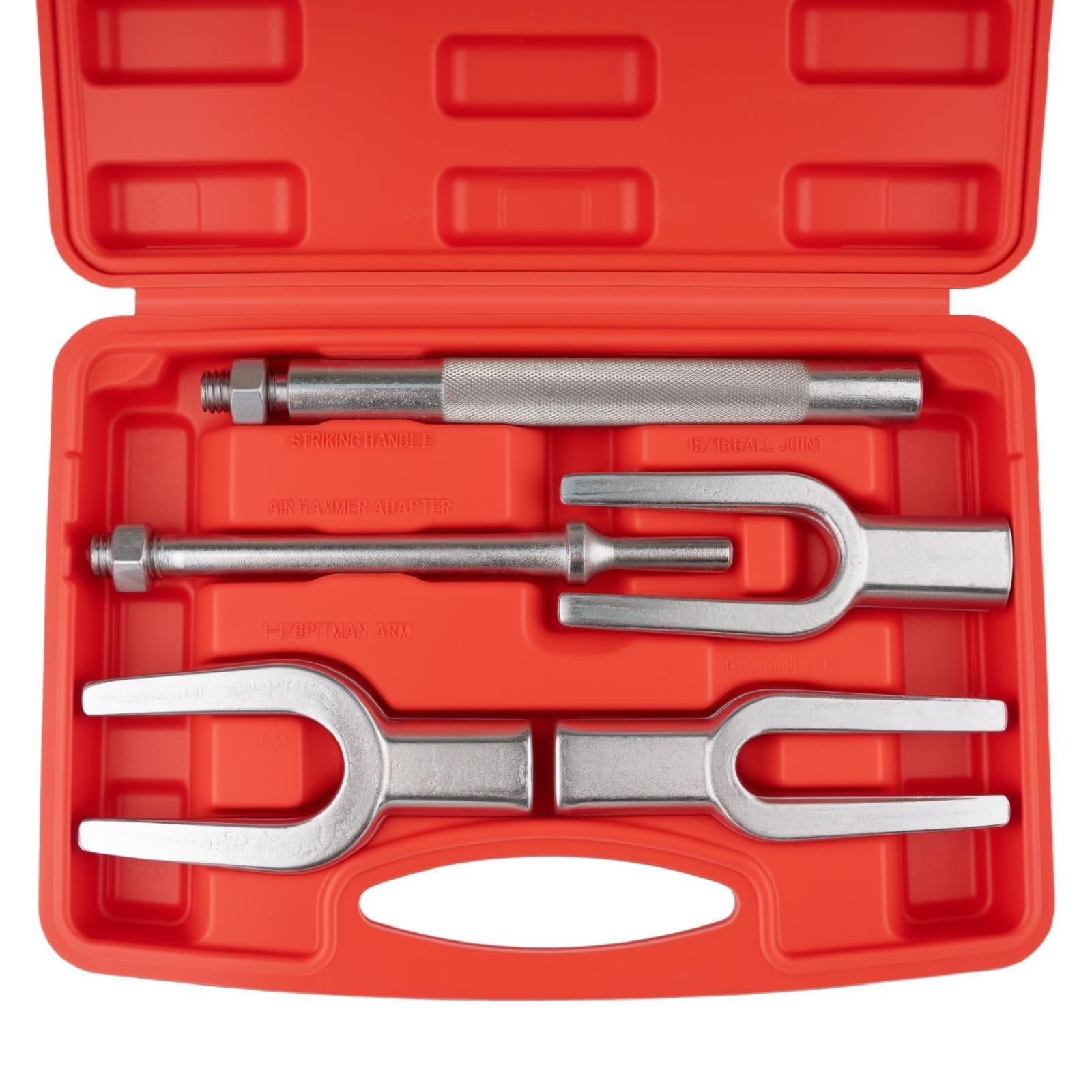 5pcs Heavy Duty Ball Joint Separator Set, Tie Rod Removal Tool with Handle & Ada