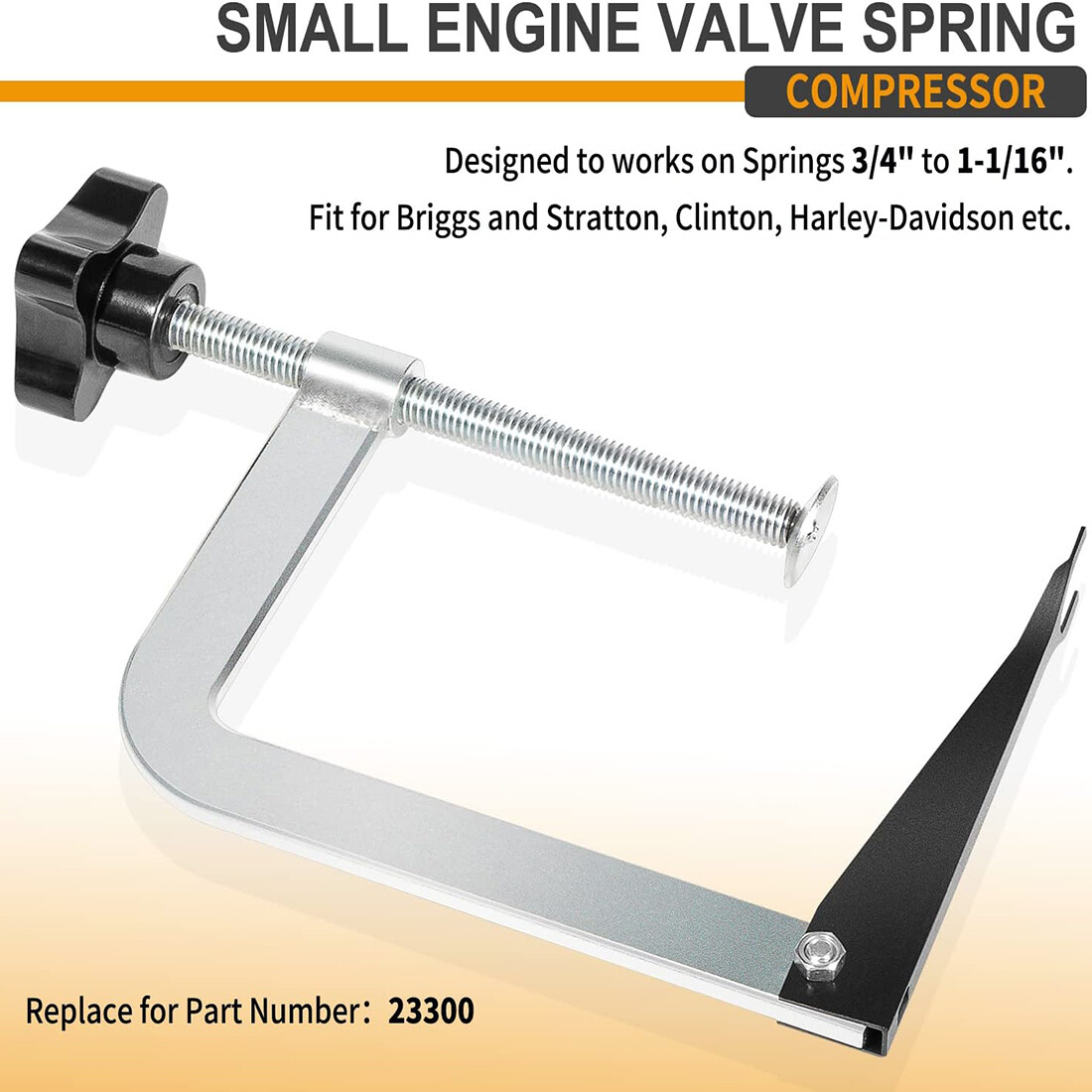 23300 Small Engine Valve Spring Compressor For 3/4″ to 1-1/16″, Briggs Stratton