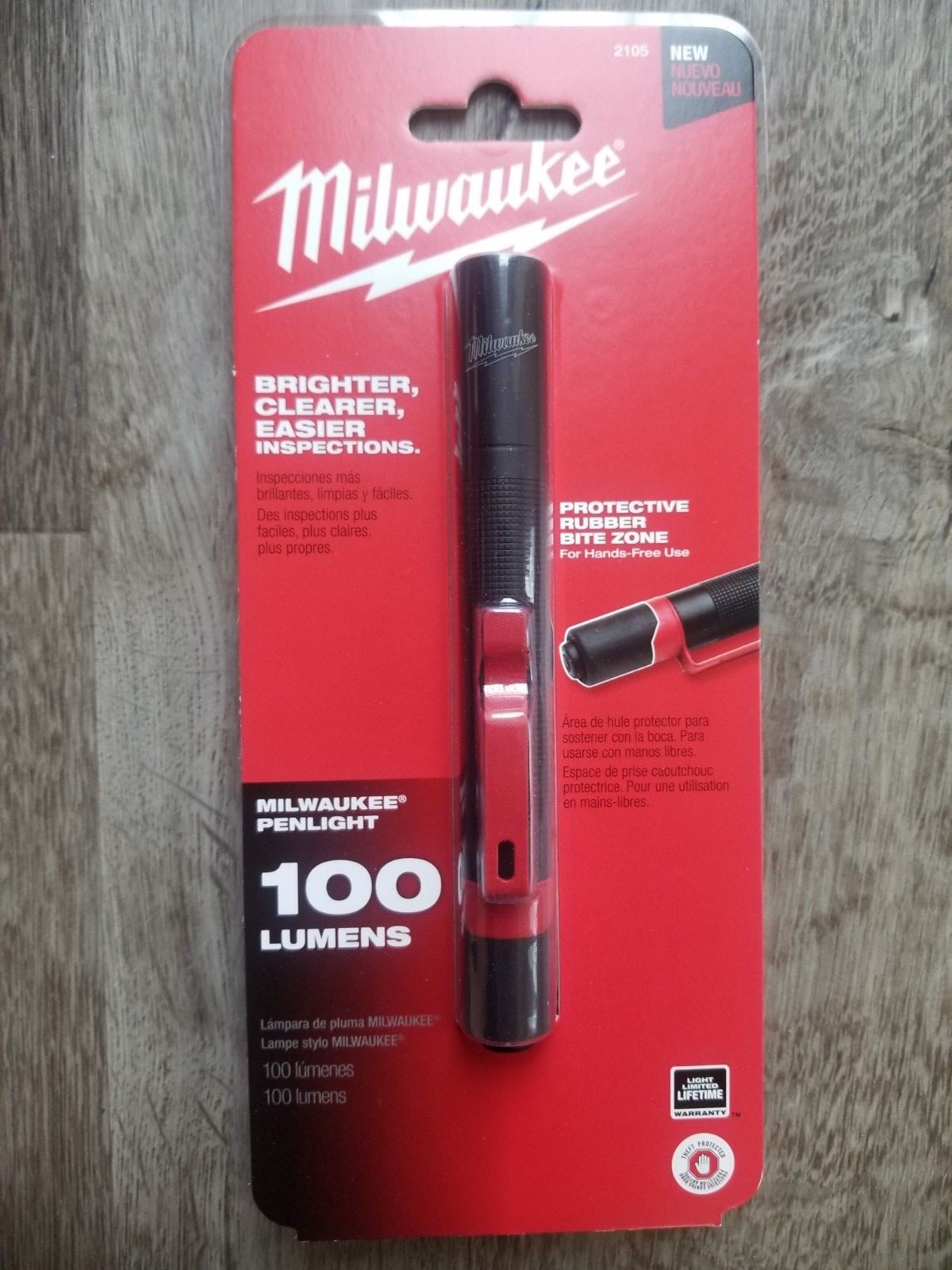 Milwaukee High Definition Aluminum Inspection Flashlight w/ Pocket Clip #2105