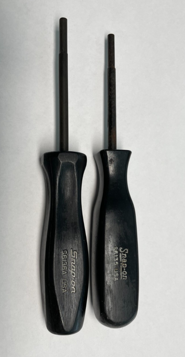 Snap-On USA S6136A & S6135 Black Hard Grip Carburetor Adjustment Tool