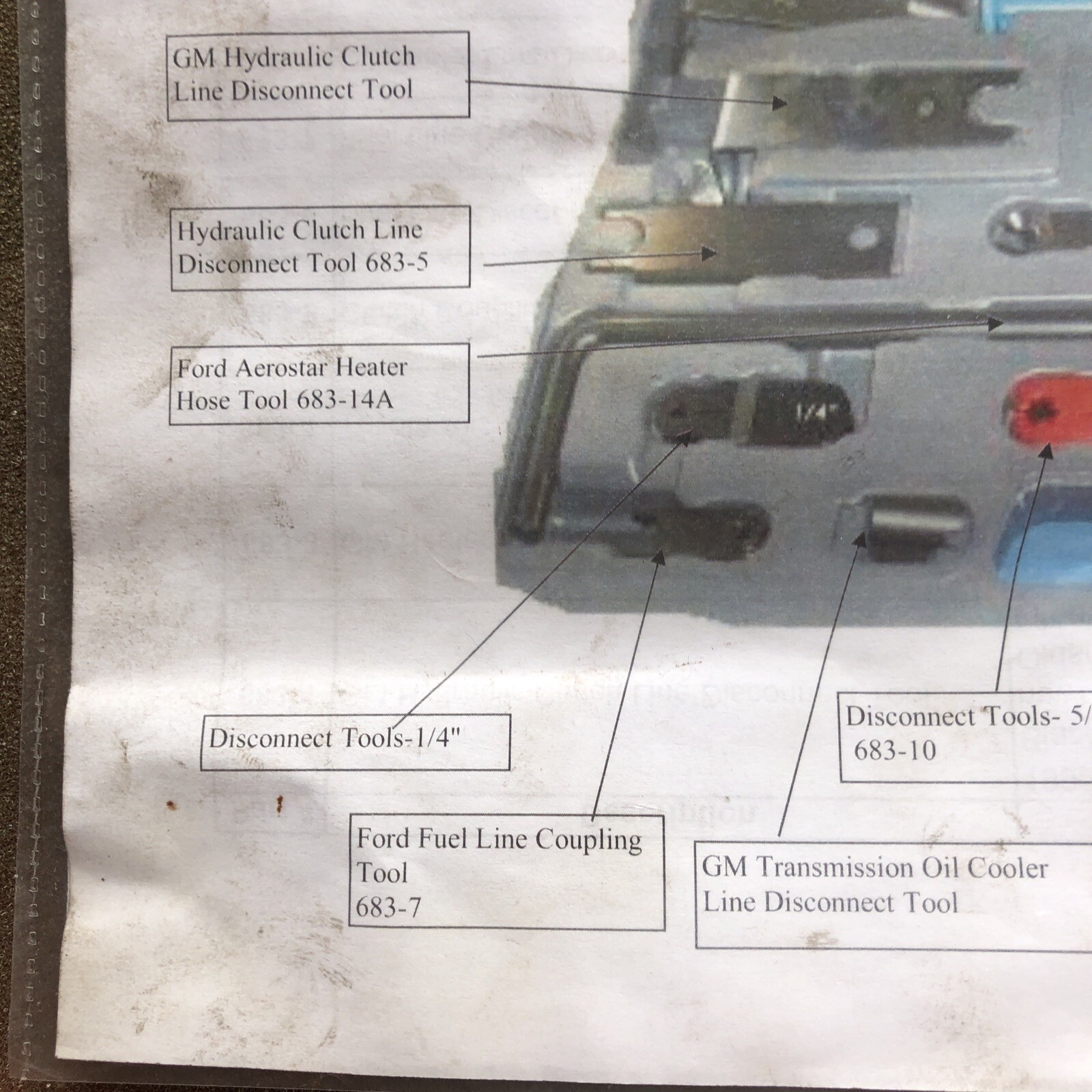 Cal-Van Master Quick Disconnect Tool Kit Fuel AC Hydraulic Coupling Line HRR 683