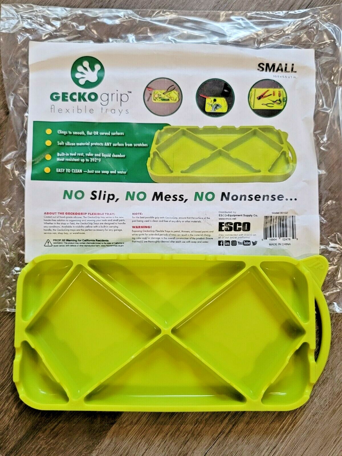Esco Geckogrip Flexible Soft Silicone Parts Tray, Small 10.5″ x 5.5″ #80102