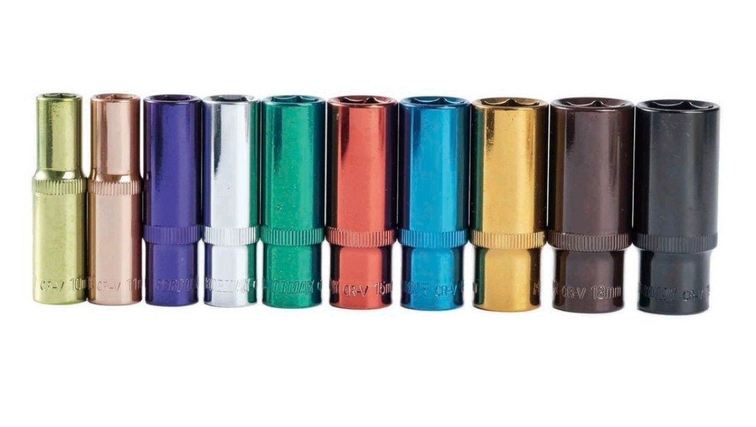 Color Coded Deep Wall Socket Set 3/8″ Drive (Metric) 10pc