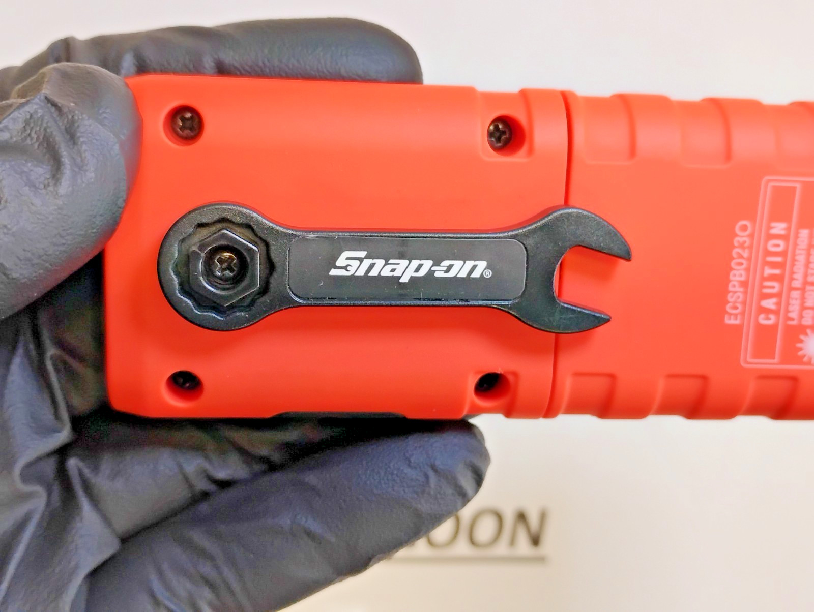 Snap-On Tools ECSPB023O NEW LASER Pointer W/LIGHT ORANGE/BLACK POCKET LIGHT