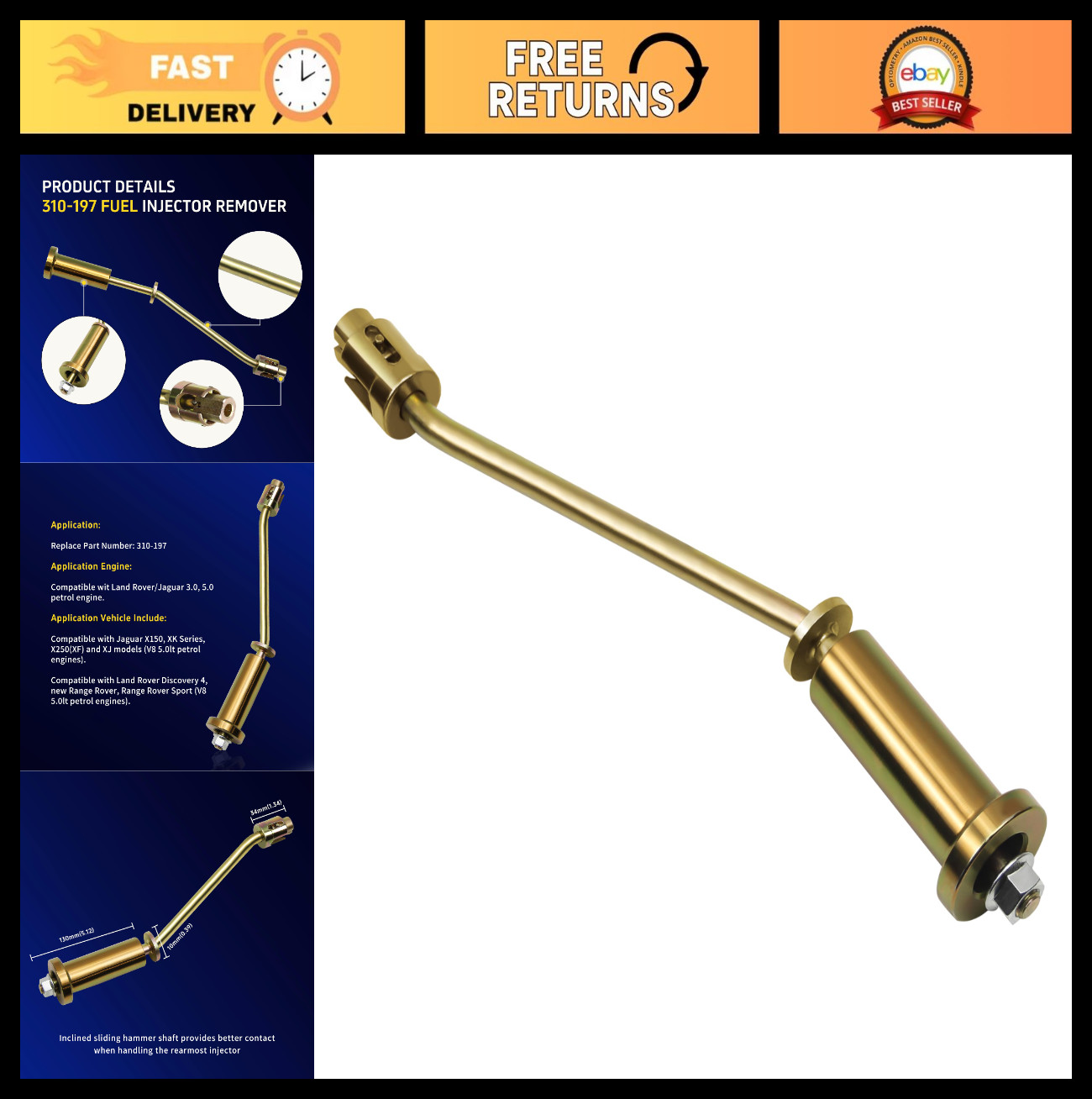 Fuel Injector Remover Installer Tool for Jaguar 3.0 & Land Rover 5.0L Engines