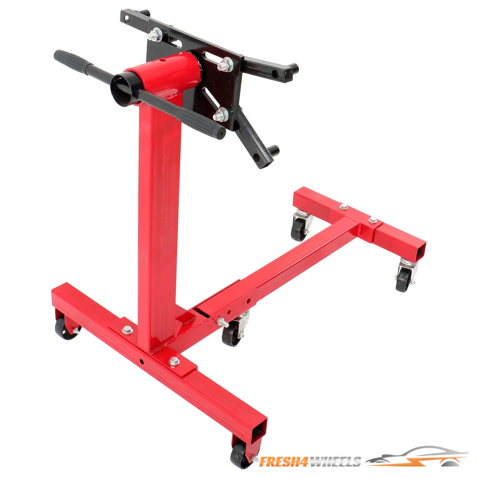 Rotating Engine Stand 1500lbs Folding Motor Hoist Dolly w/360° Adjustable Head