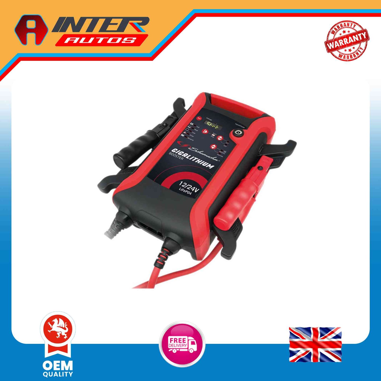 Schumacher® GIGA 12/24V Lithium Booster, 2000/1000CA 13757
