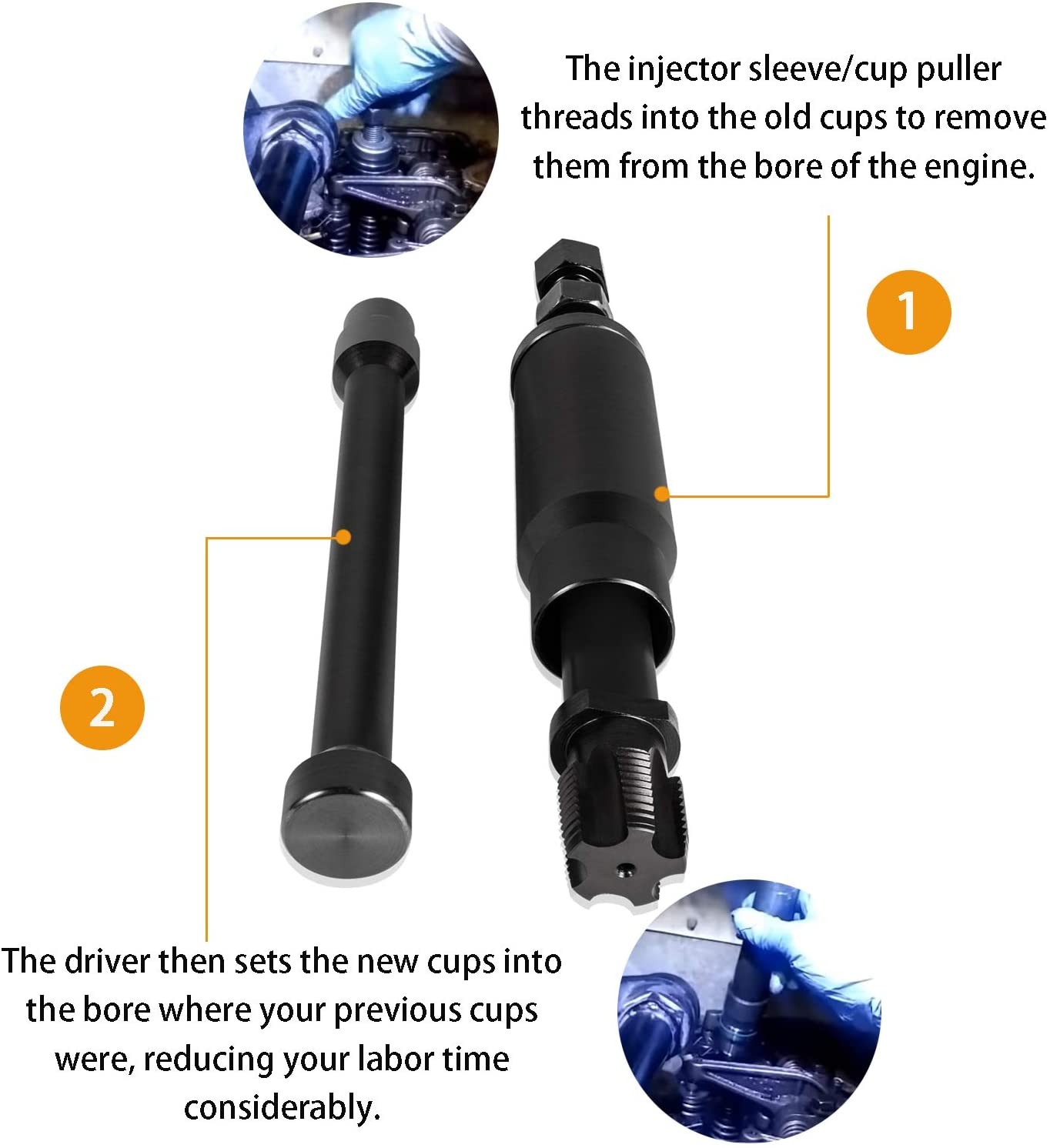 Injector Sleeve Cup Removal Tool & Install Kit For Caterpillar 3126B CAT C7 C9
