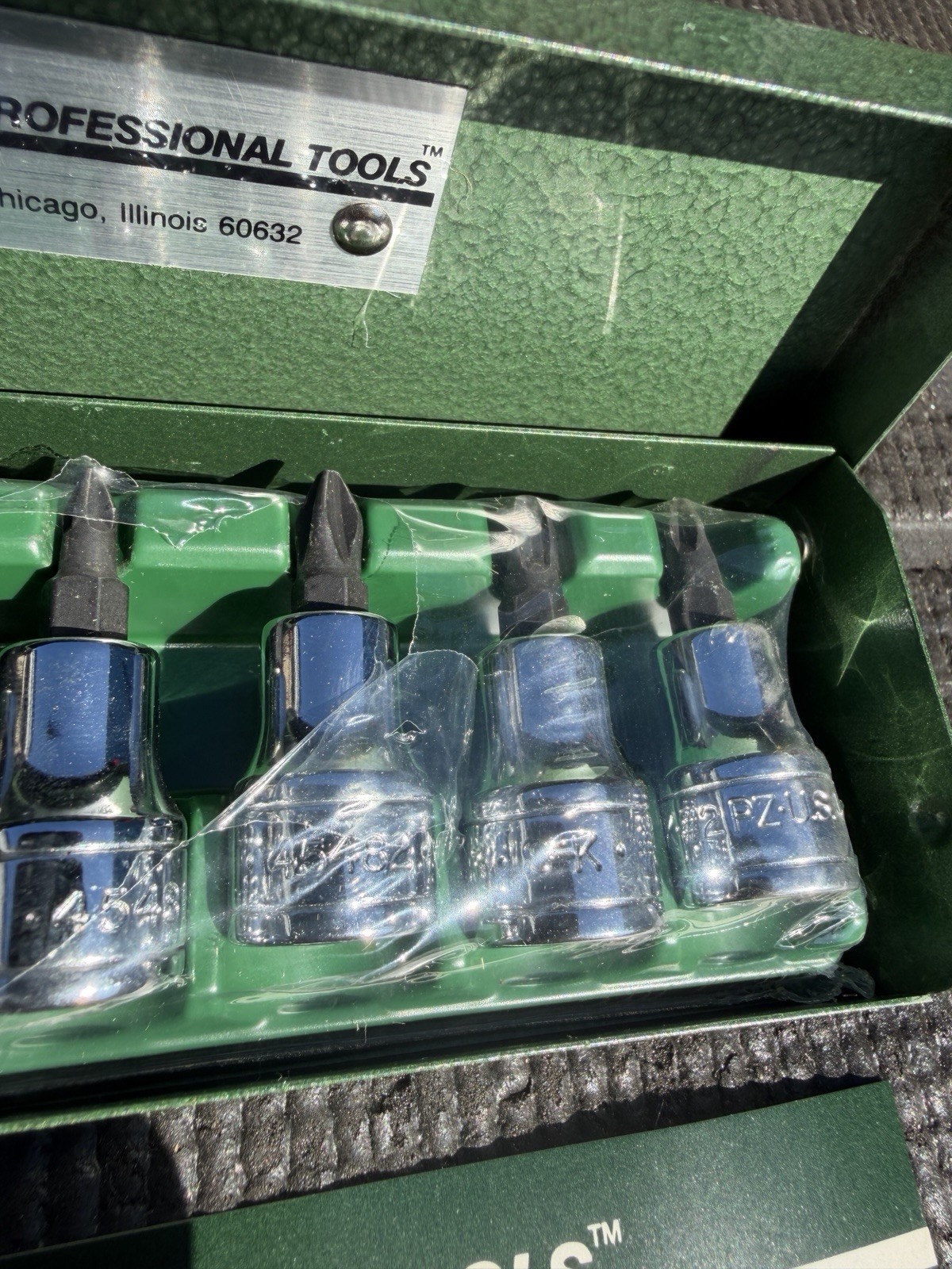 Mint Rare SK Tools 7pc 3/8″ dr Screwdriver Bit Socket Set USA! #19737 Nos