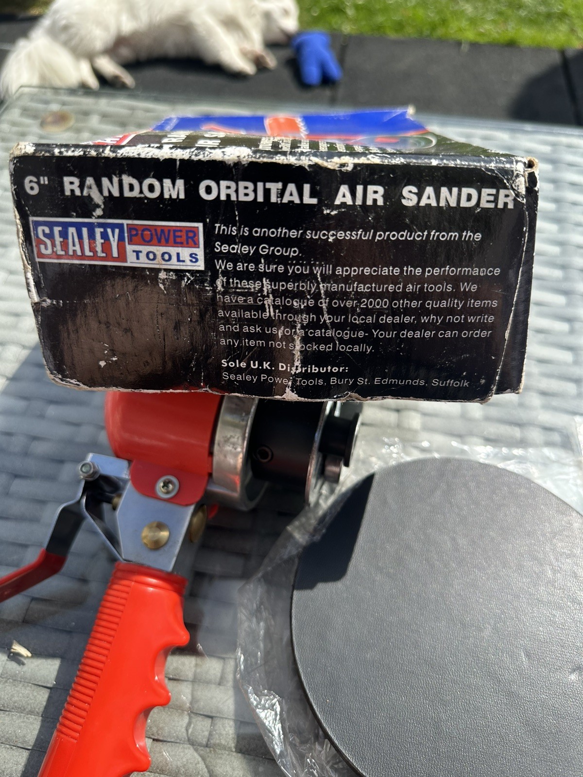 Sealey Air Sander 150mm Random Orbital Lightweight Air Sander Power Tool SA77