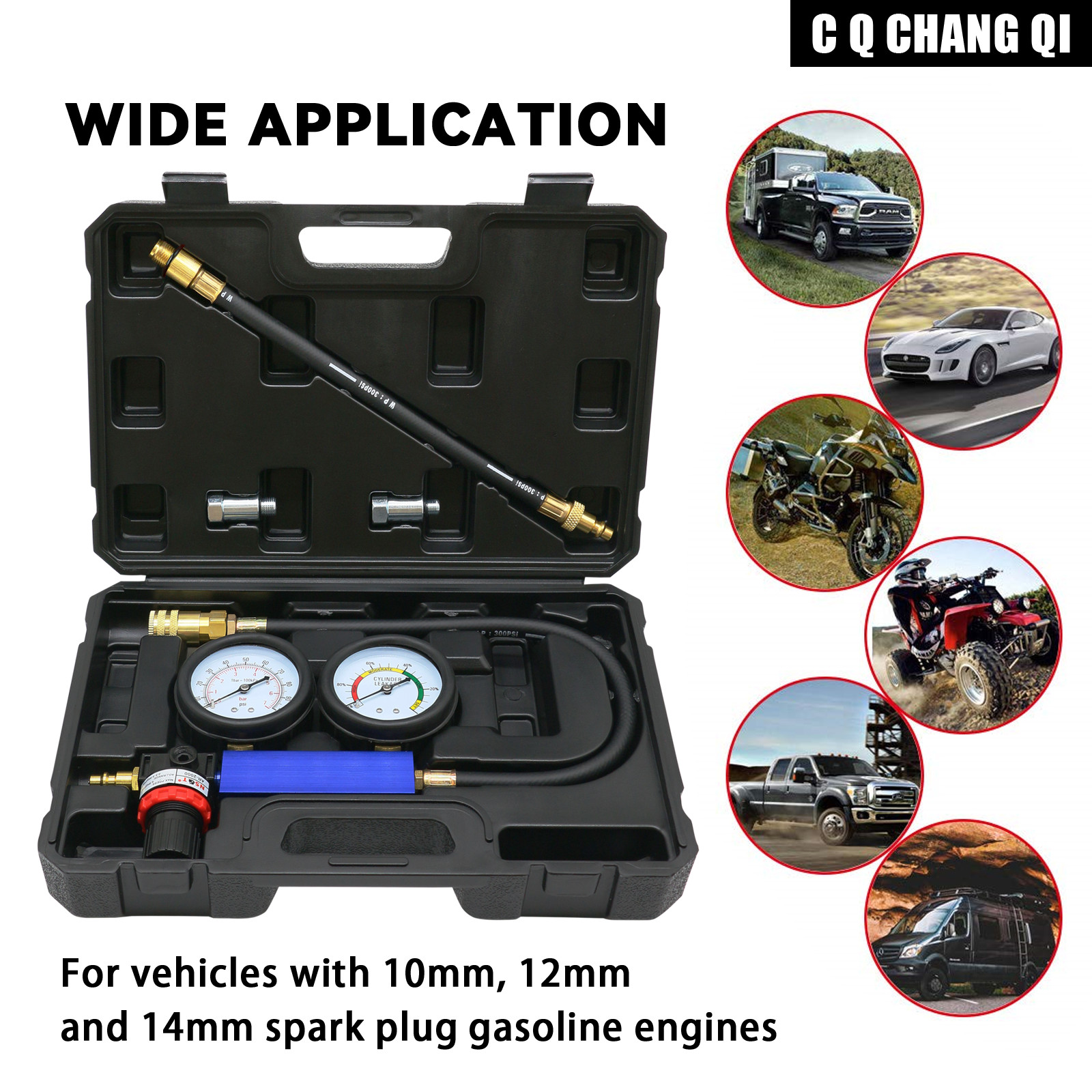 Cylinder Leak Down Tester Engine Cylinder Dual Gauge Leakdown Tester kit TU-21