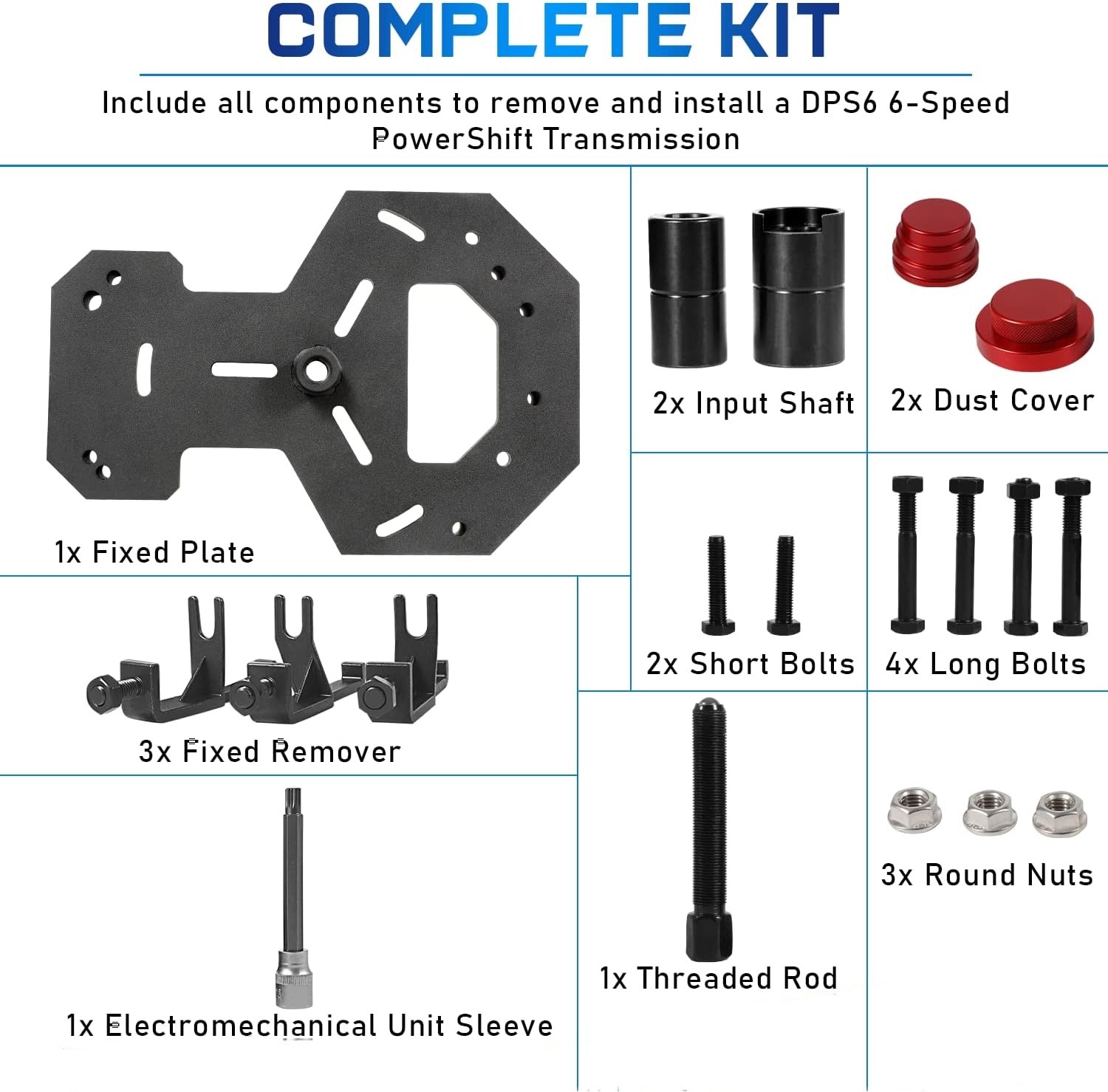 307675 Double Clutch Dry DPS6 Transmission Tools Kit Fit Ford Fiesta Focus Volvo