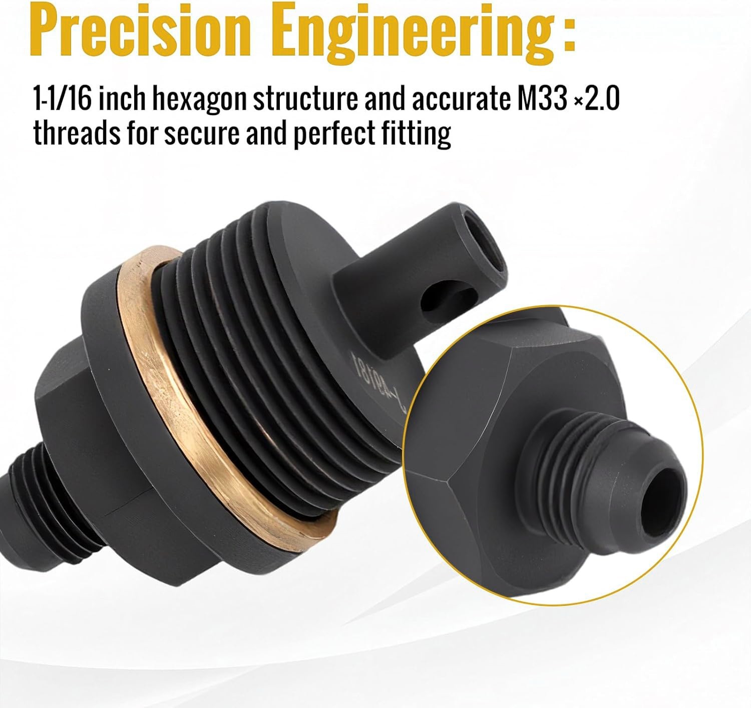6492-10 Oil Priming Adapter Compatible for Detroit Diesel DD13 & DD15 Engines ԟ