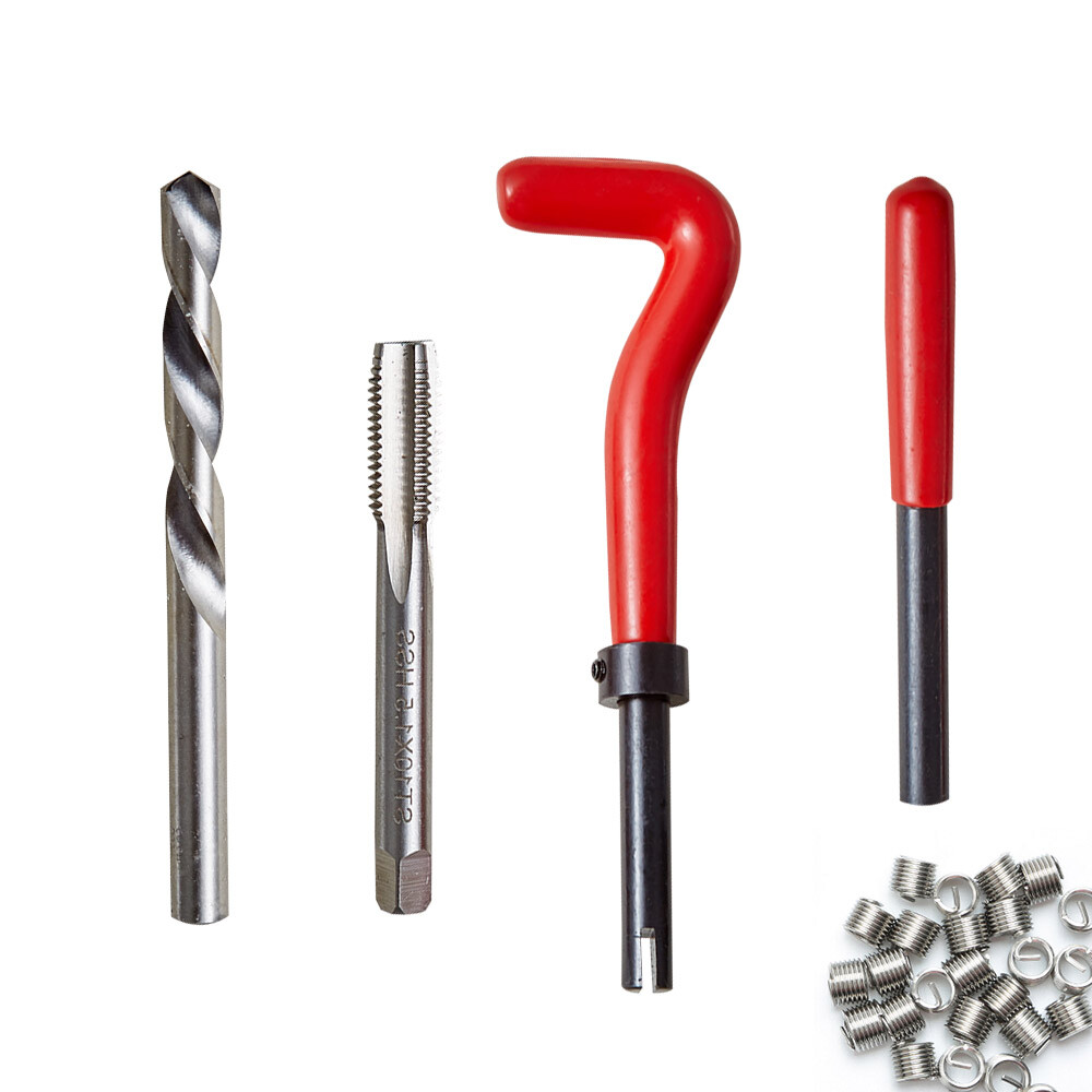 131 Pcs/Set Metric Thread Repair Insert Helicoil Threading Tool M5 M6 M8 M10 M12