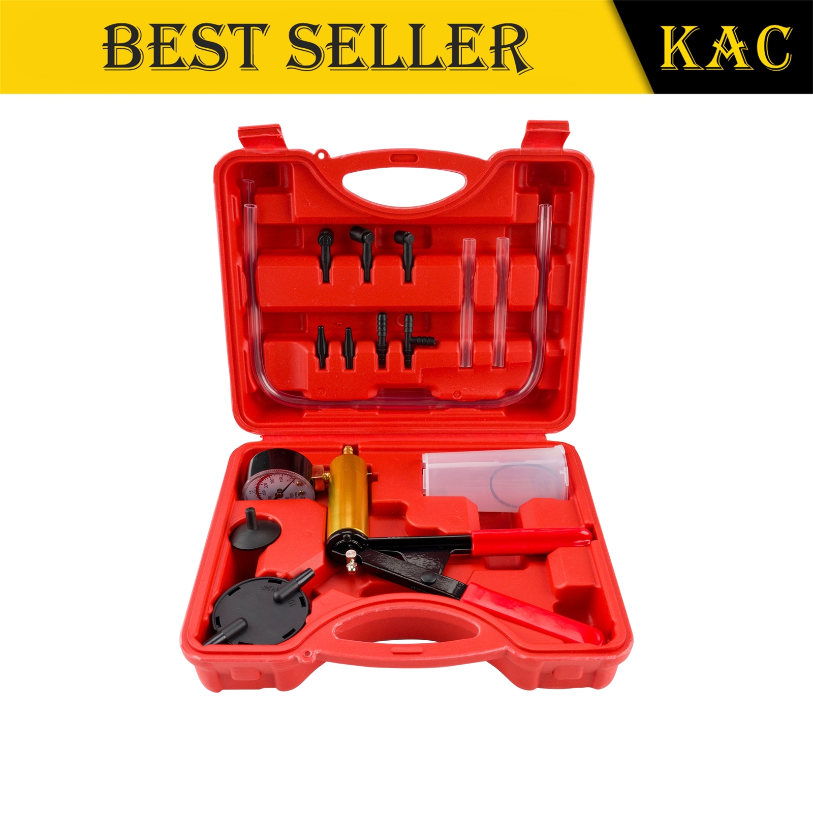 2 In 1 Brake Bleeder & Vacuum Pump Gauge Test Tuner Kit Tools Hand Tools Hot DIY