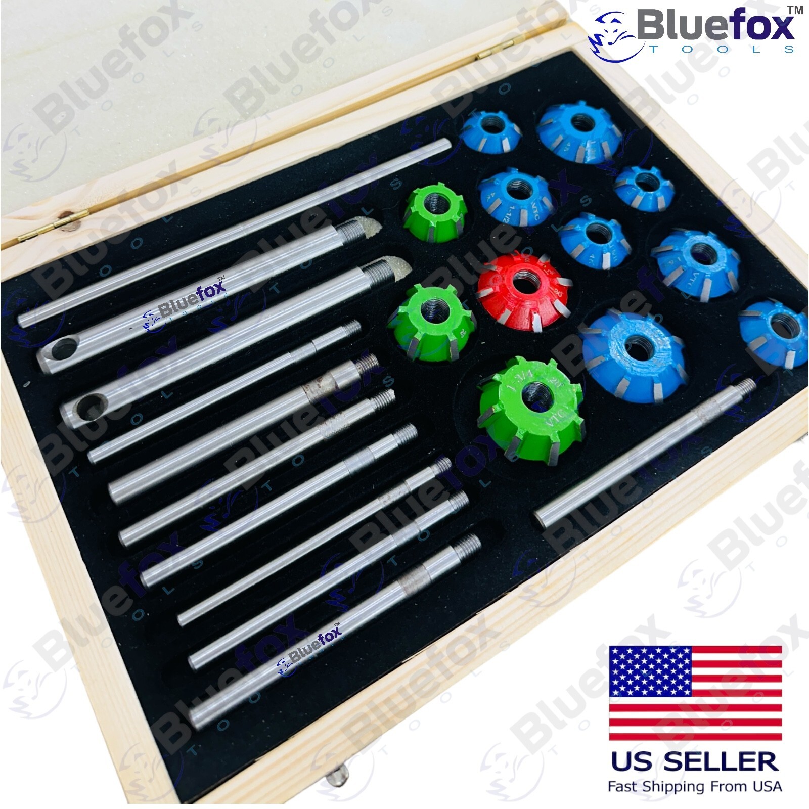 12 Pcs Carbide Valve Seat & Face Cutter Set For Vintage Cars & Bikes in Box