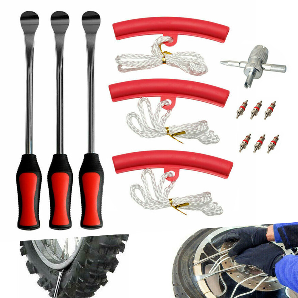 Motorcycle Bike Tire Spoon Iron Repair Kit Tire Change Lever Tool Rim Protectors