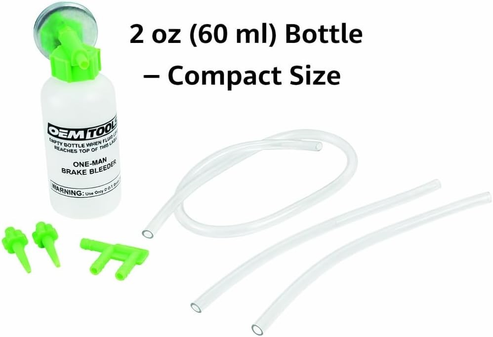 Professional Quality Brake Bleeder Kit – One Person Operation for All Vehicles