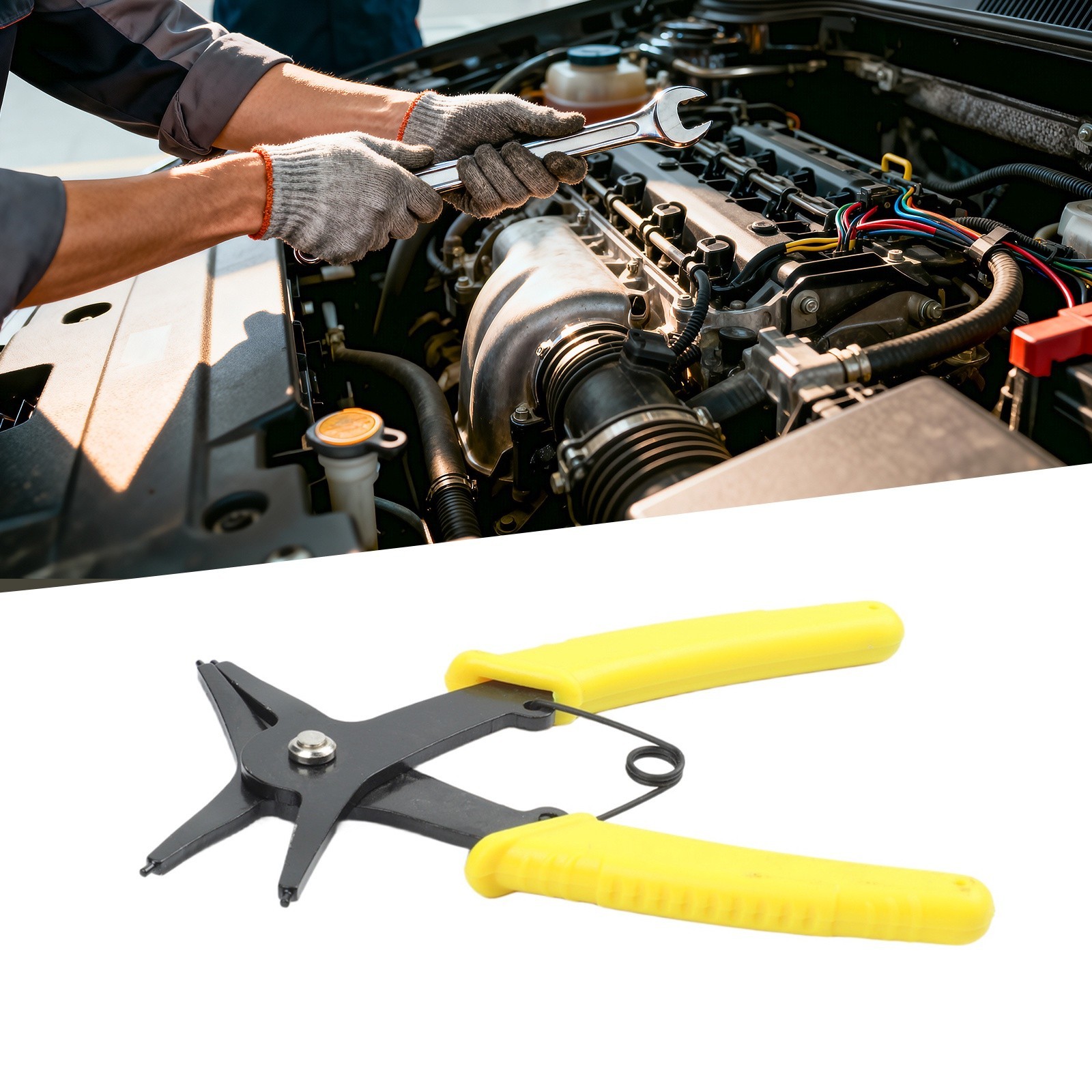 Heavy Duty Circlip Pliers for Internal External Snap Rings Construction