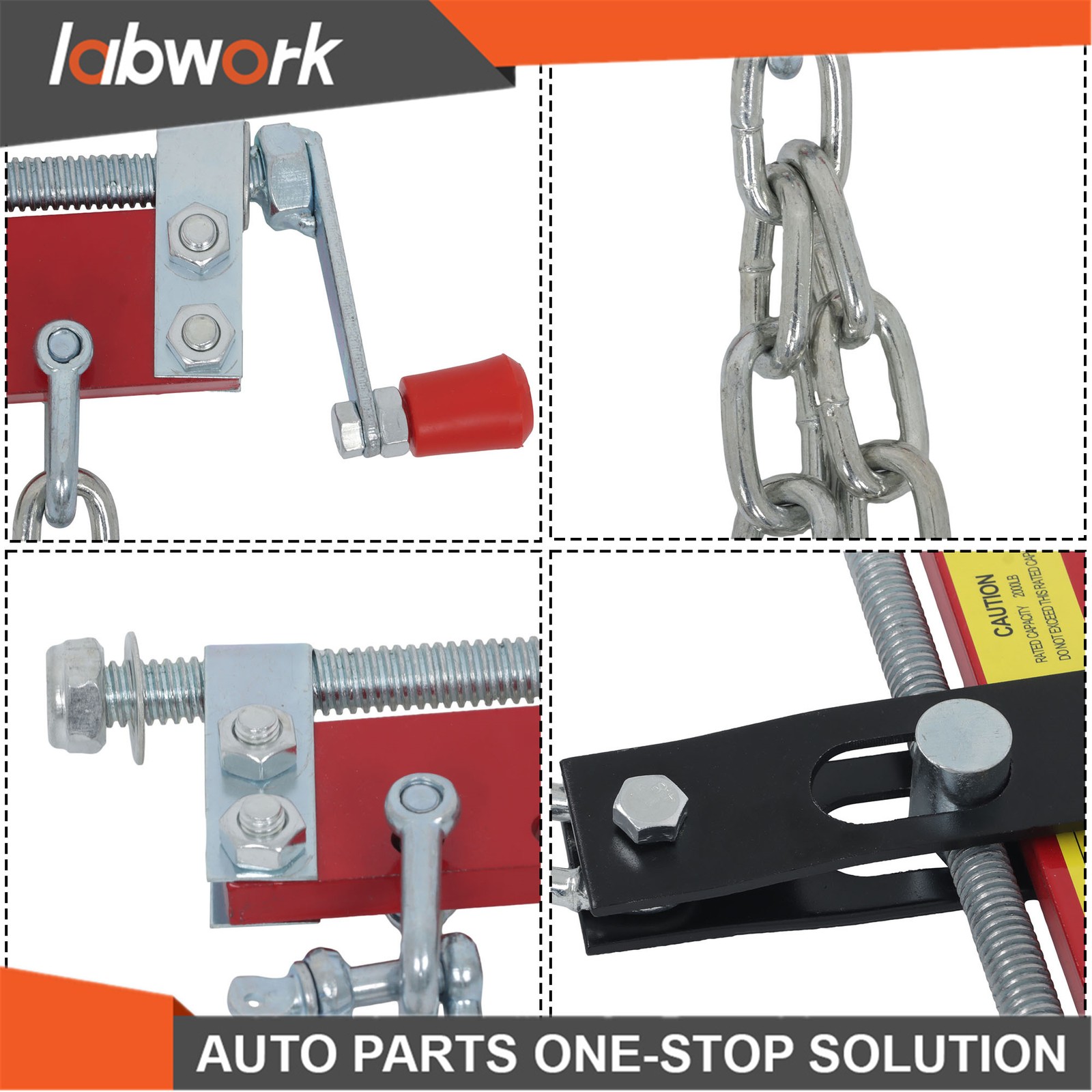 Labwork 3/4 Ton Engine Hoist Shop Crane Accessory Steel 3 Engine Leveler